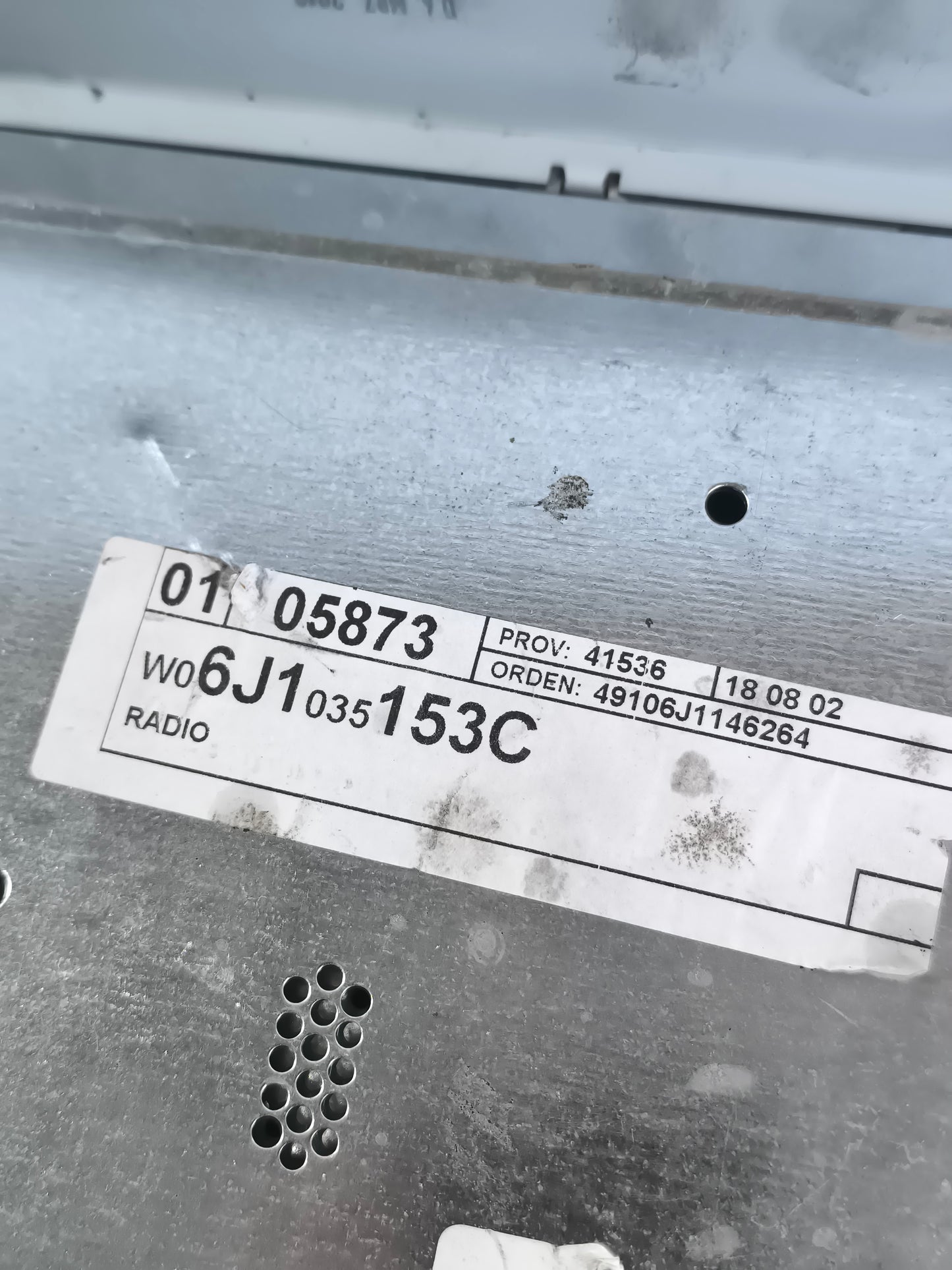 Autoradio Seat Ibiza IV anno 2008-2015 cod: 6j1035153C ecoAG8496