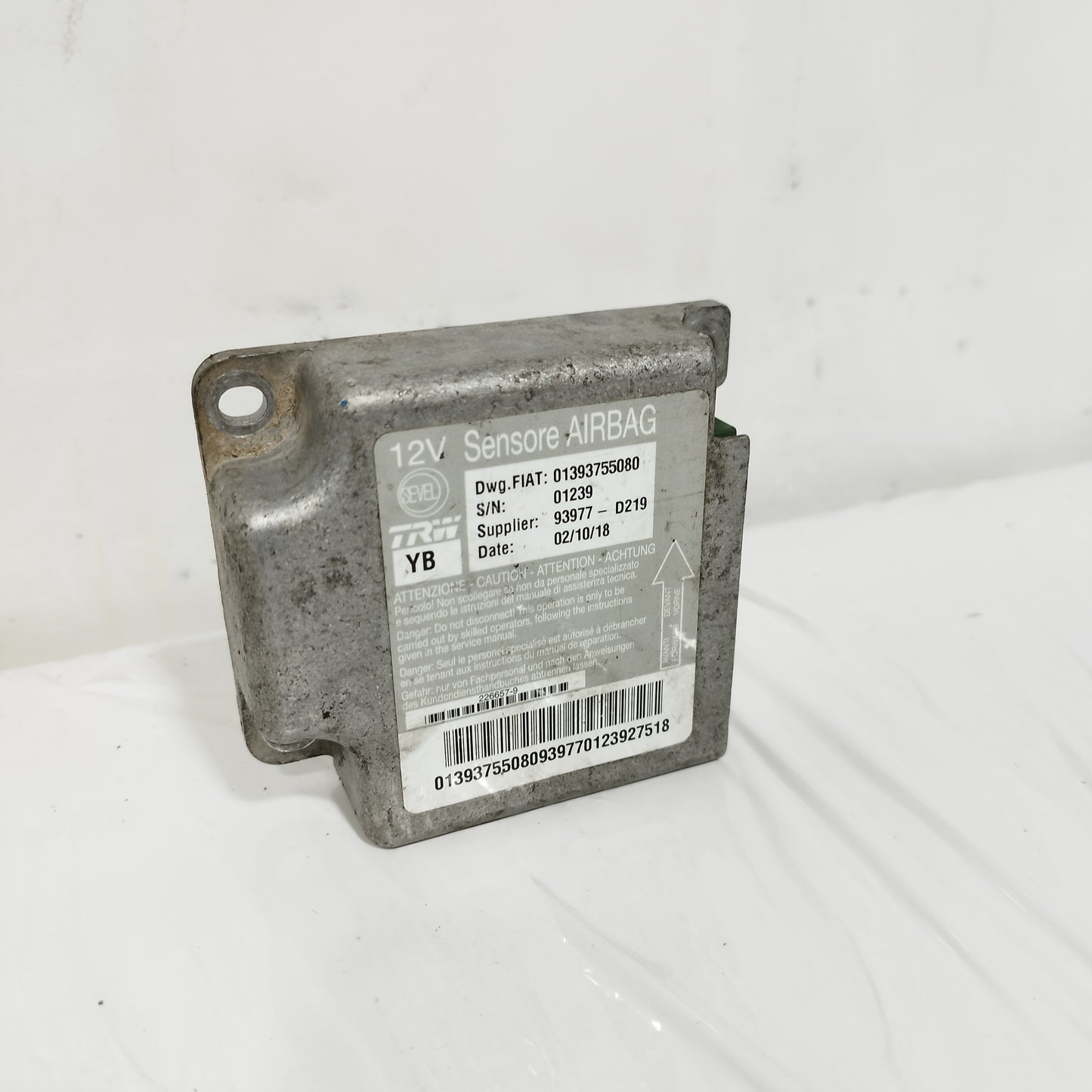 Centralina Airbag Fiat Ducato 2016 cod: 01393755080 ecoAC14940