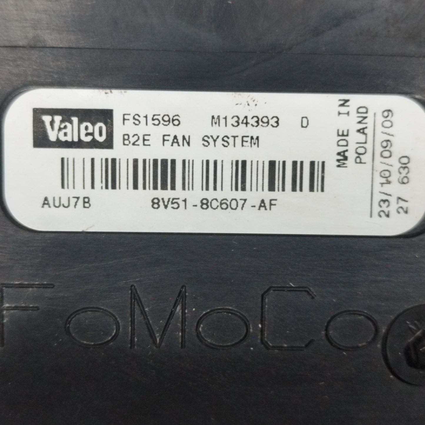 Radiatore acqua con ventola Ford Fiesta 1.2B 2009 Cod: 8V51-8C607-AF ecoAC11561