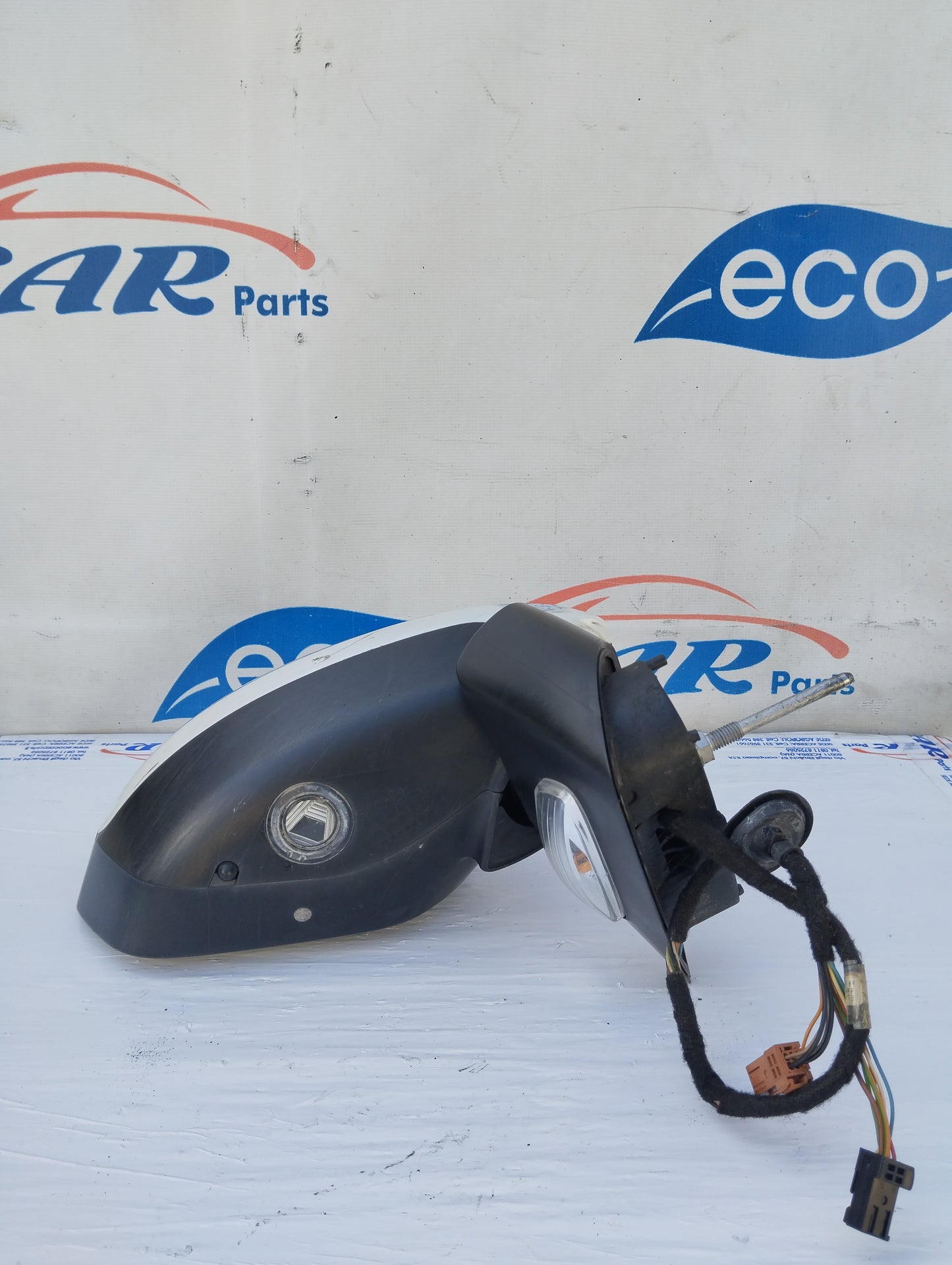 Elektrischer rechter Außenspiegel, weiß, Peugeot 3008, Baujahr 2012, 11-adrig, 2-polig, ecoAG5684