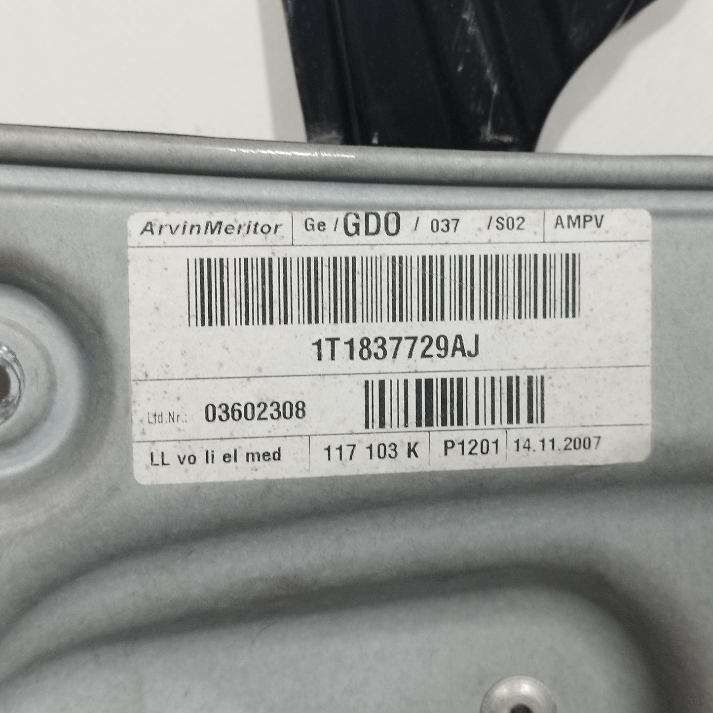 Cremagliera a pannello anteriore sx Volkswagen Touran (1T1 / 1T2) 2003-2010 cod: 1T1837729AJ ecoAC16511