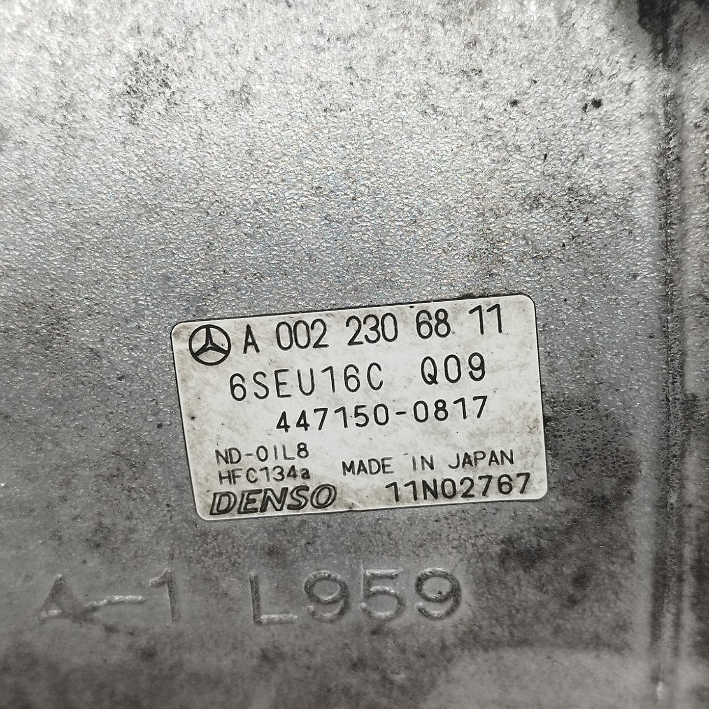Compressore aria condizionata Mercedes Classe A (W169) Classe B (W245) 1.5 B 2004-2012 2 pin cod: A0022306811 ecoAC15501