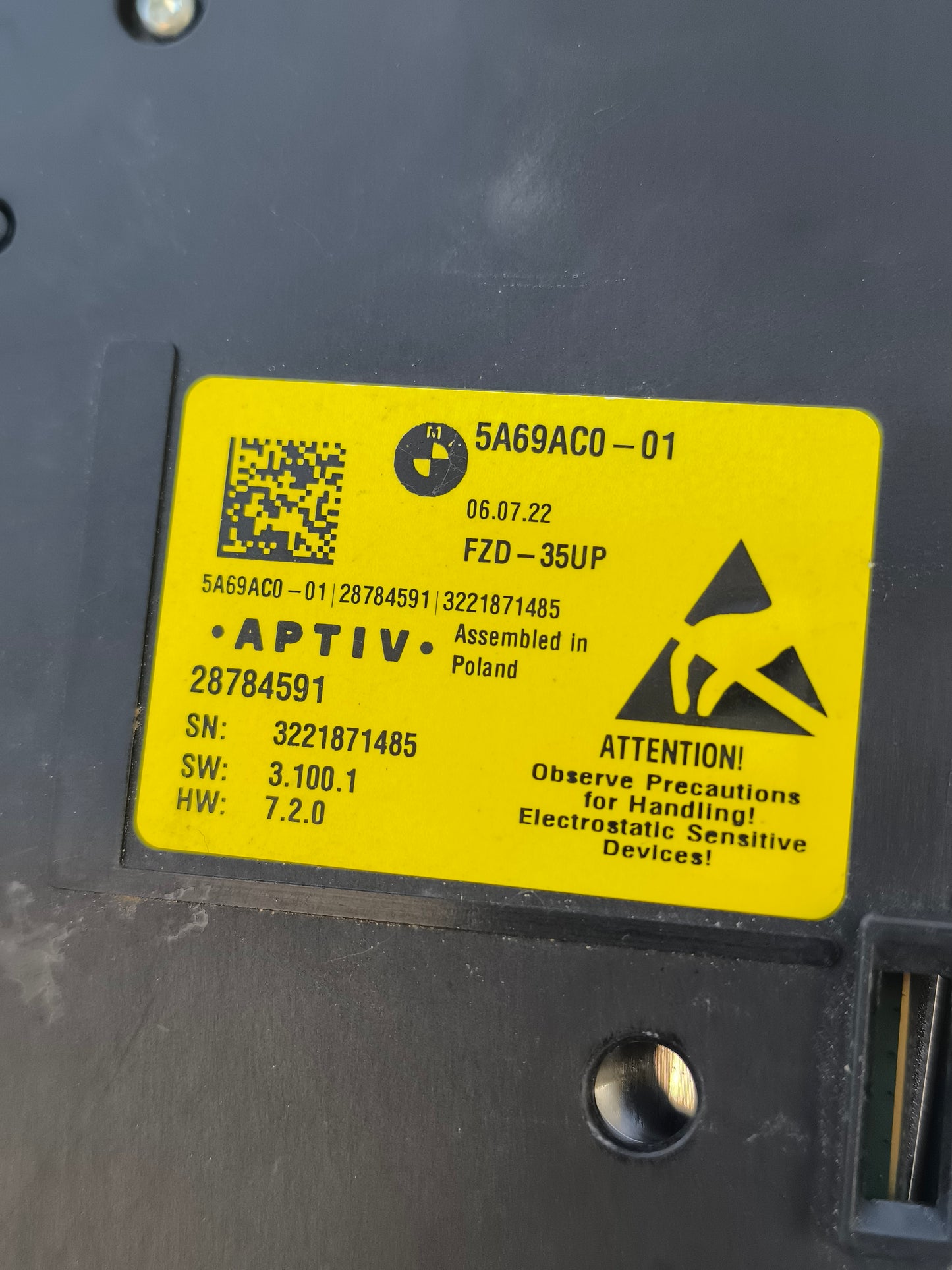 Luce di cortesia Bmw Serie 5 G30 cod. 5A69AC0-01 ecoAG7440