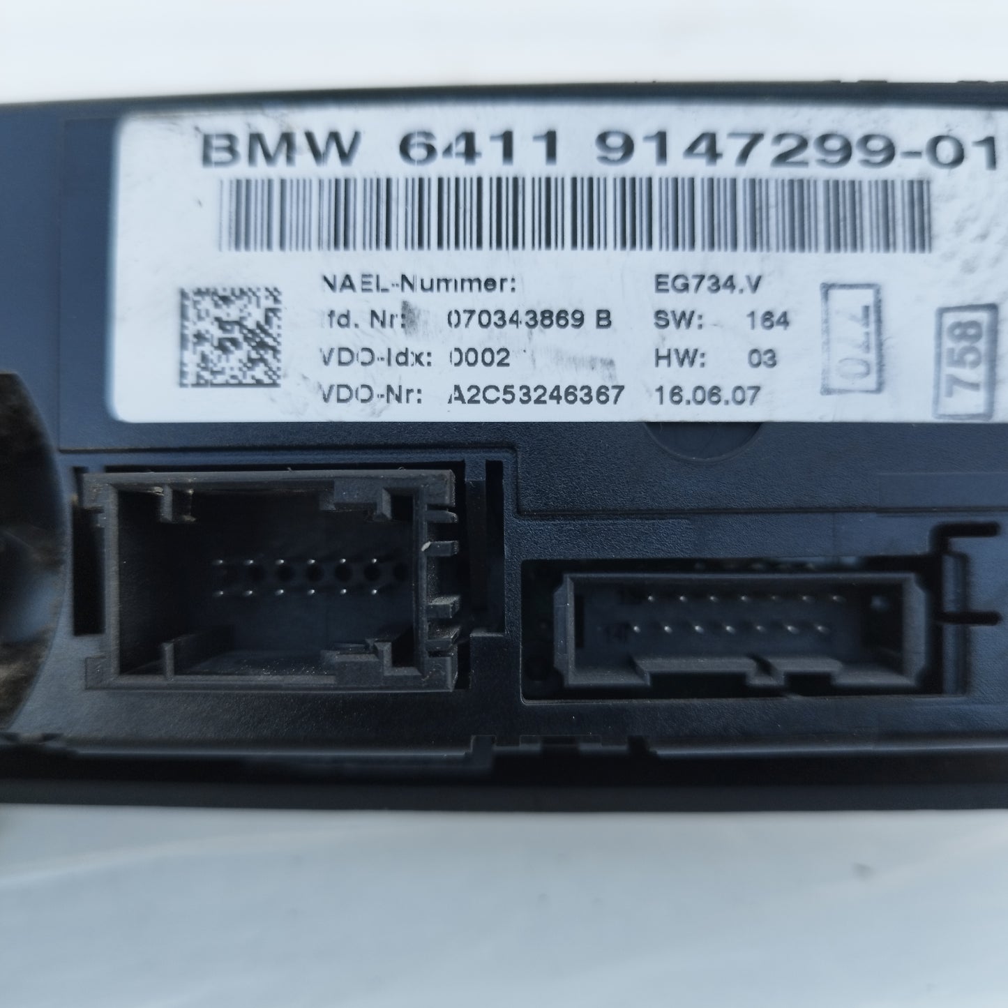 Pulsantiera aria condizionata Bmw serie 3 E90 / E91 2005-2011 cod: 64119147299-01 ecoAC15753