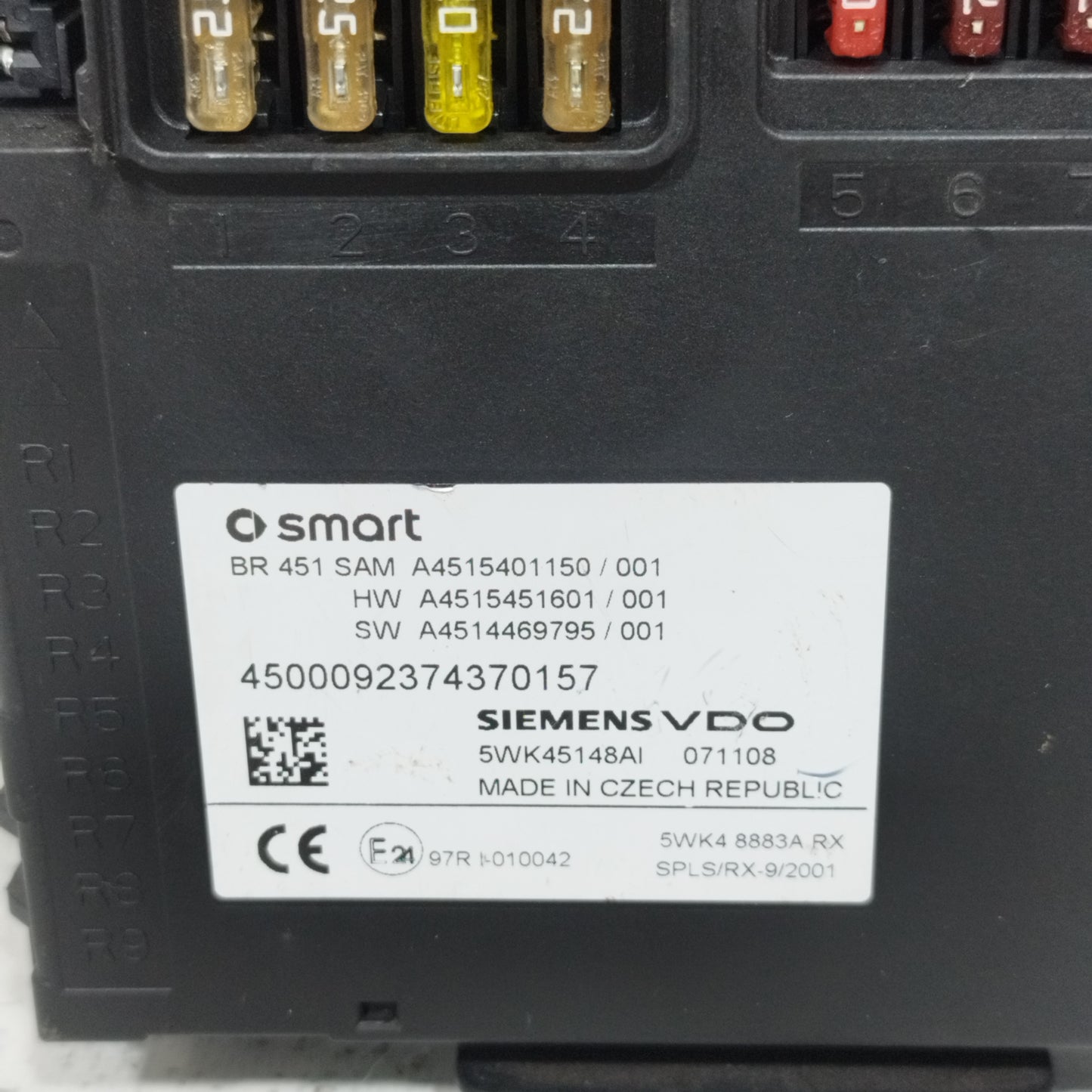 Ignition kit Smart Fortwo 451 1.0 B 2010 code: A1321532779 ecoAC9971