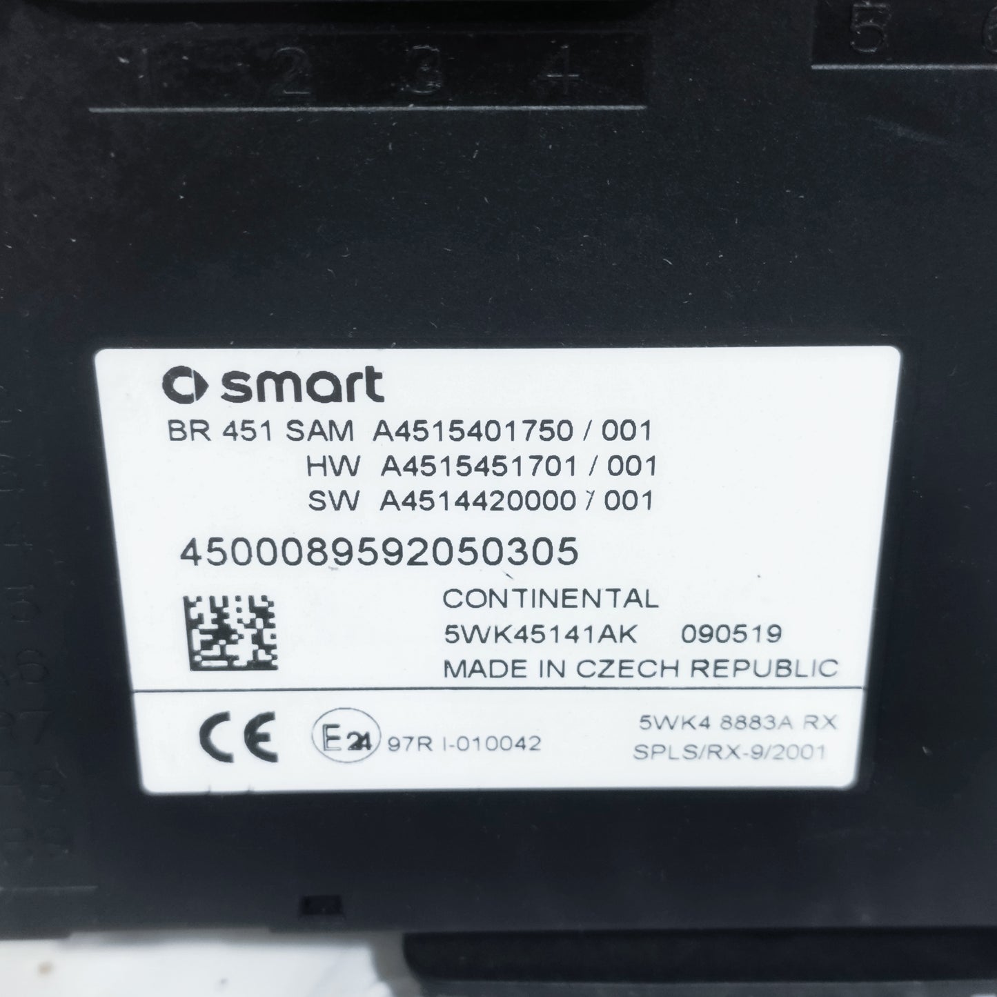 Centralina Sam Smart fortwo 451 1.0 B 2010 cod: A4515401750/001 ecoAC14823