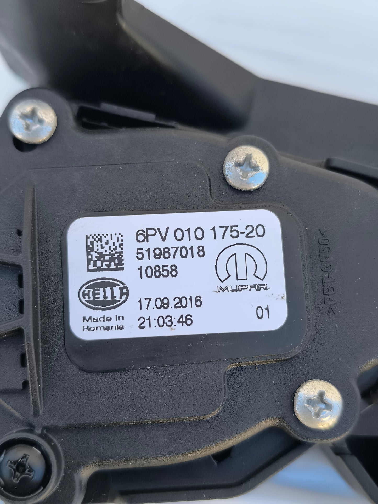 Pedale acceleratore Fiat Tipo 1.3 MTJ anno 2019 cod. 51987018 ecoAG7519