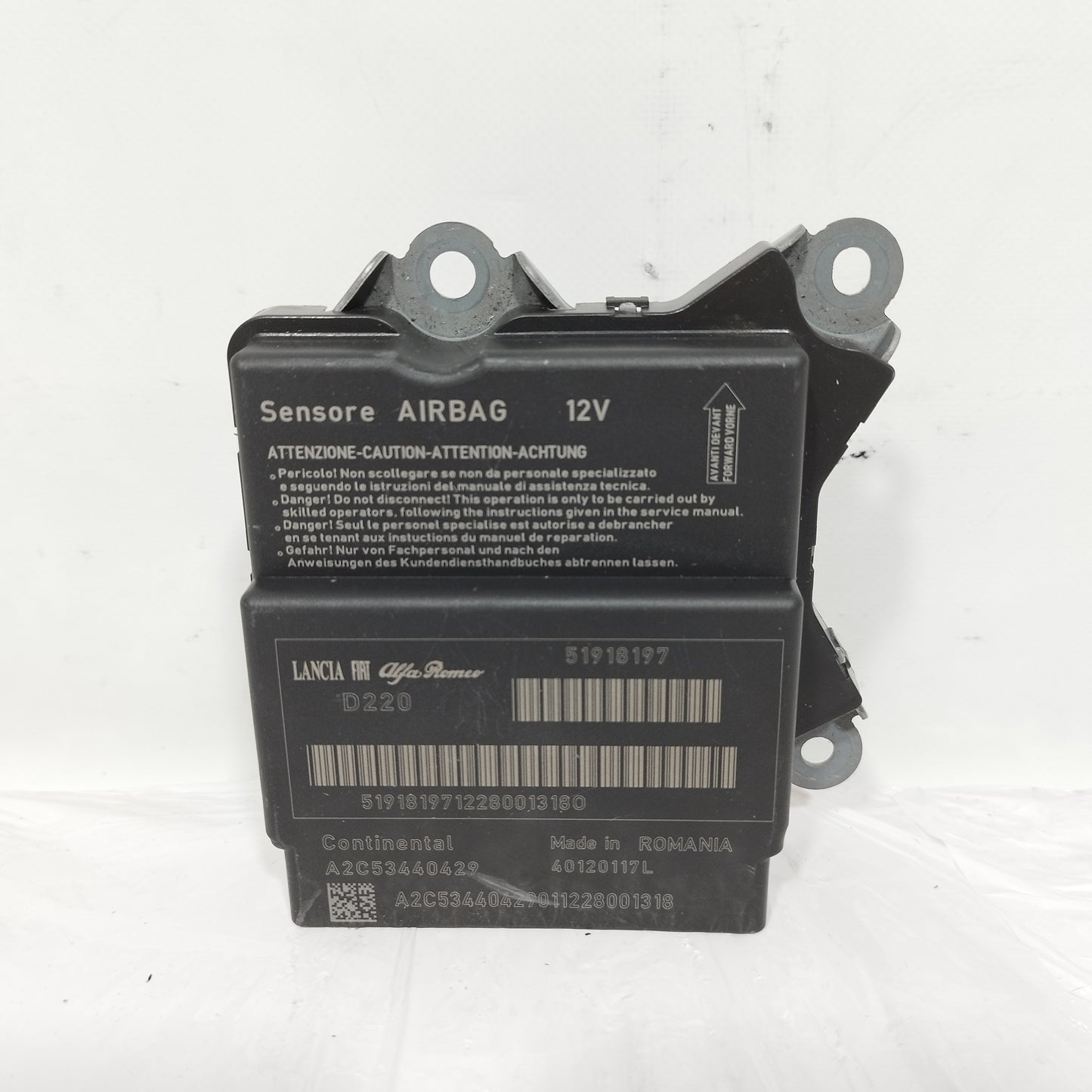 Centralina airbag Fiat Punto Evo 2012 cod: 51918197 ecoAC9070