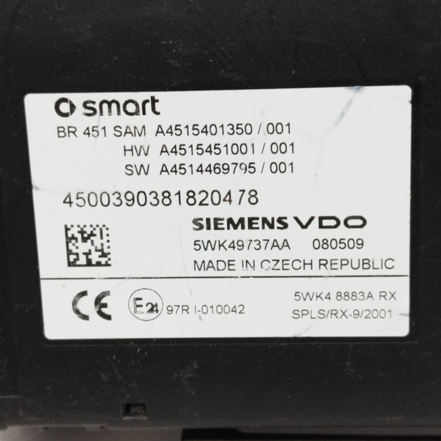 Centralina Sam Smart 451 1.0 B 2010 Cod: A4515401350/001 ecoAC11216