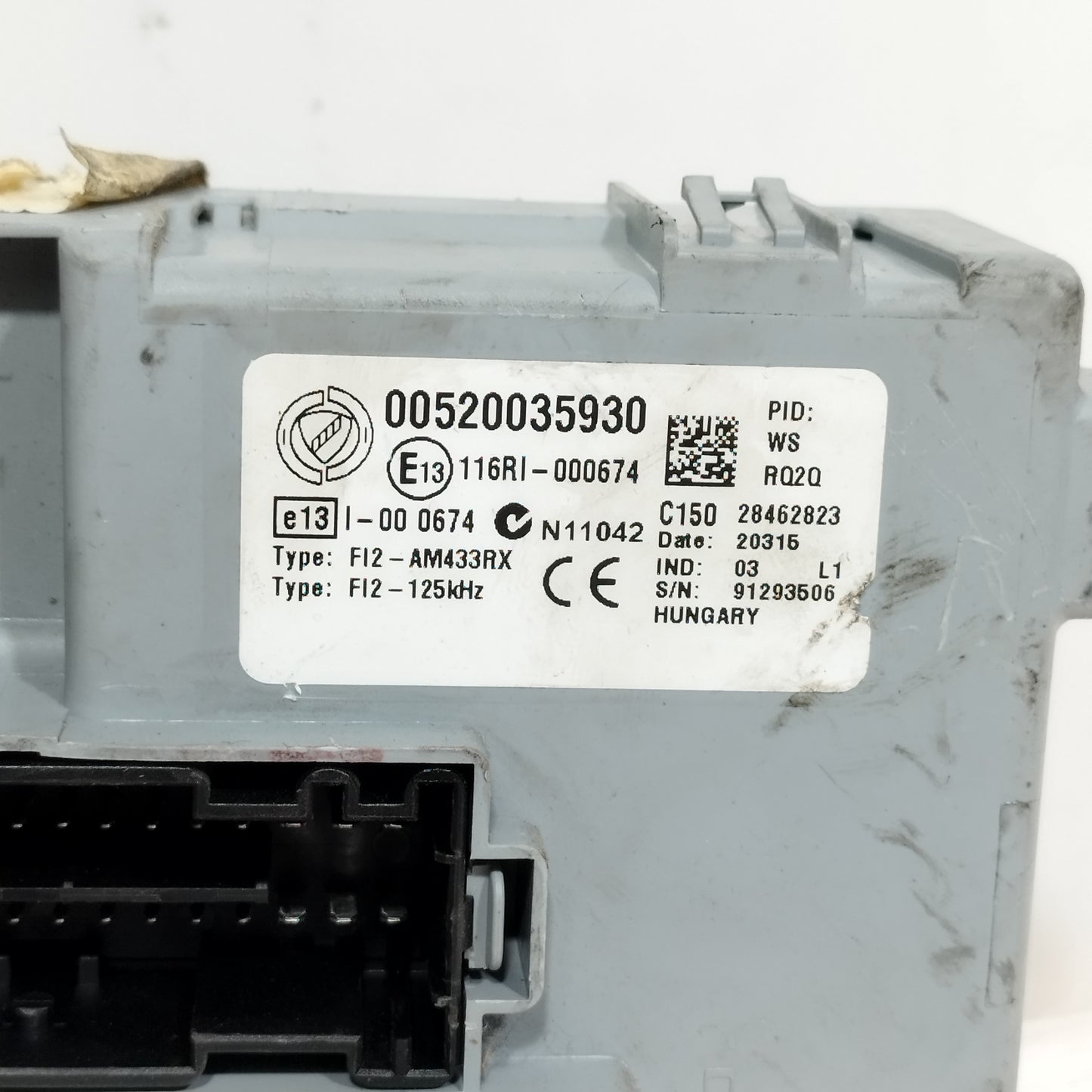 Zündkit Fiat Punto Evo 1.2B 2015 Code: 52032655 ecoAC12993