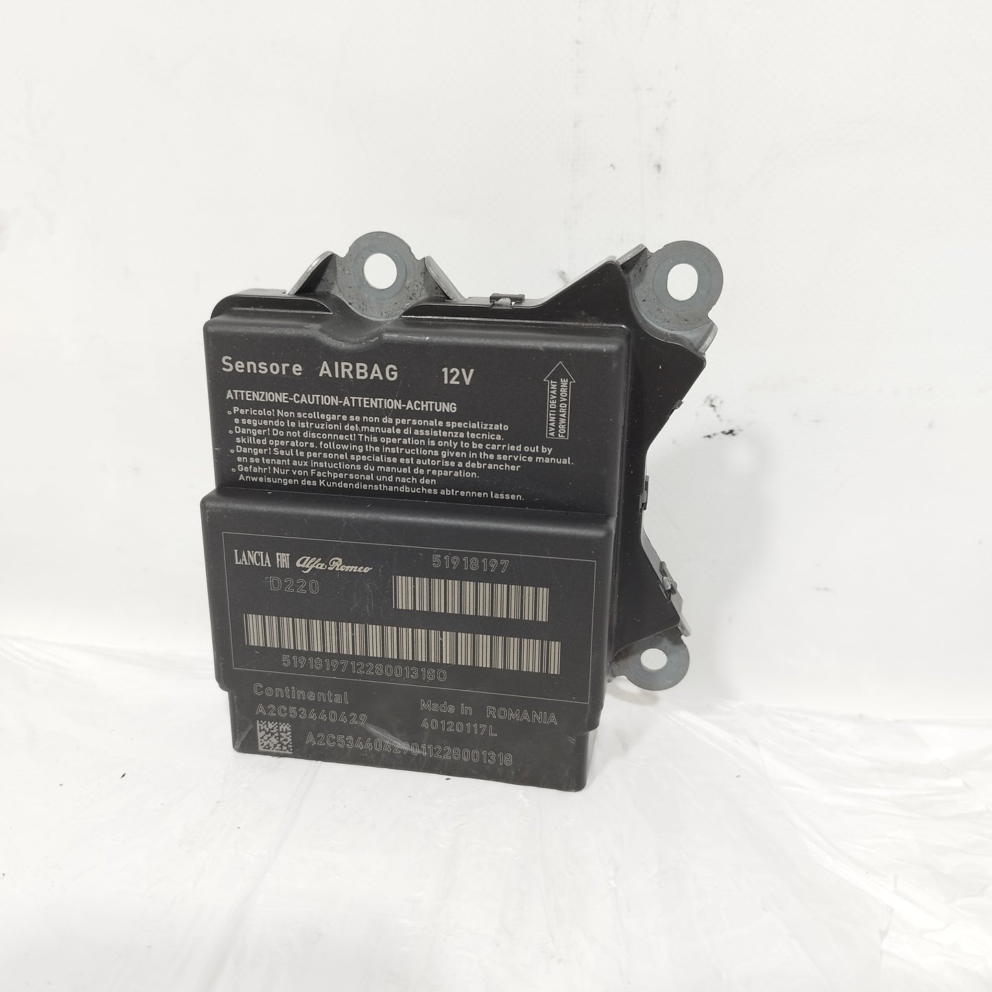 Centralina airbag Fiat Punto Evo 2012 cod: 51918197 ecoAC9070