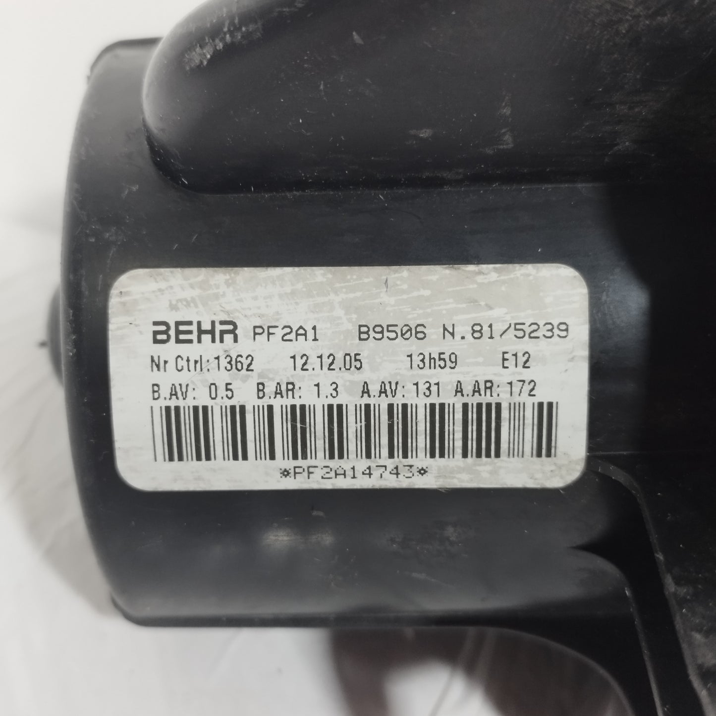 Innenraumlüfter mit Vorwiderstand Peugeot 307 2005 Code: Pf2a1b9506 ecoAC12244