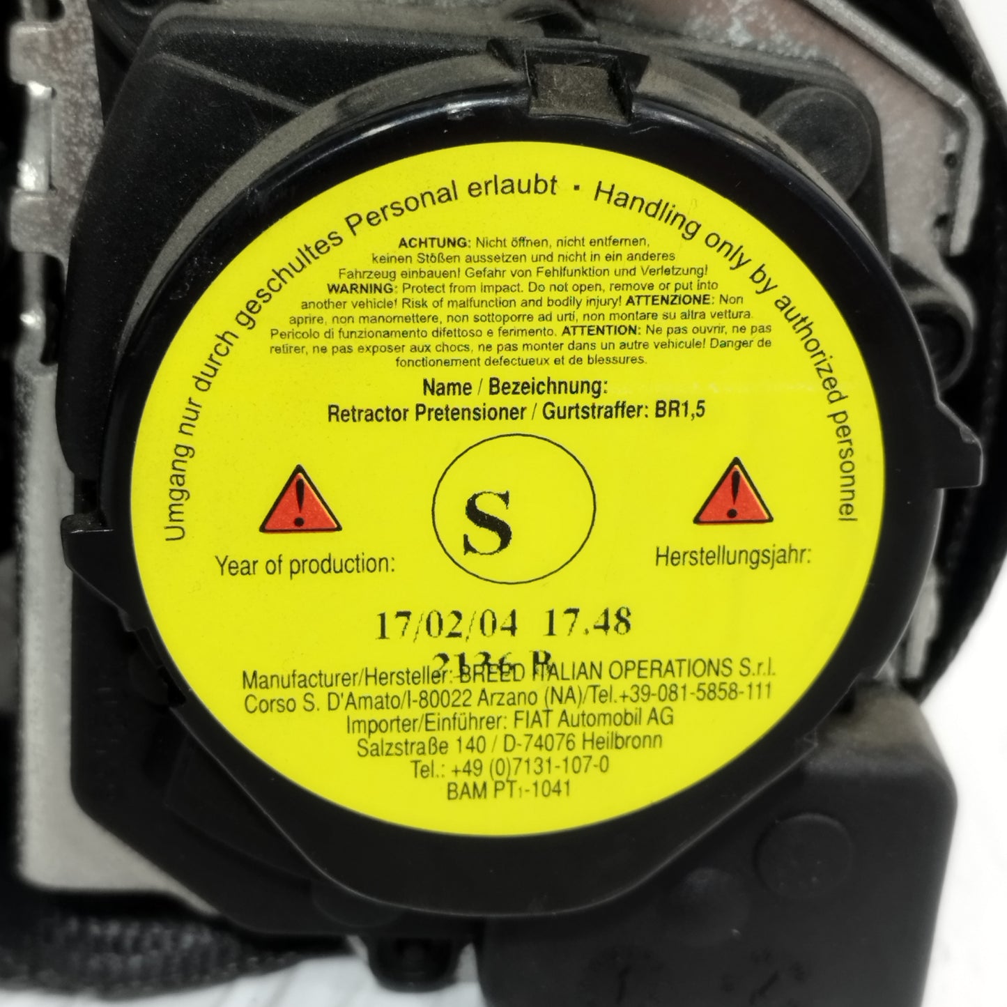 Left seat belt Lancia Musa ecoAC12993