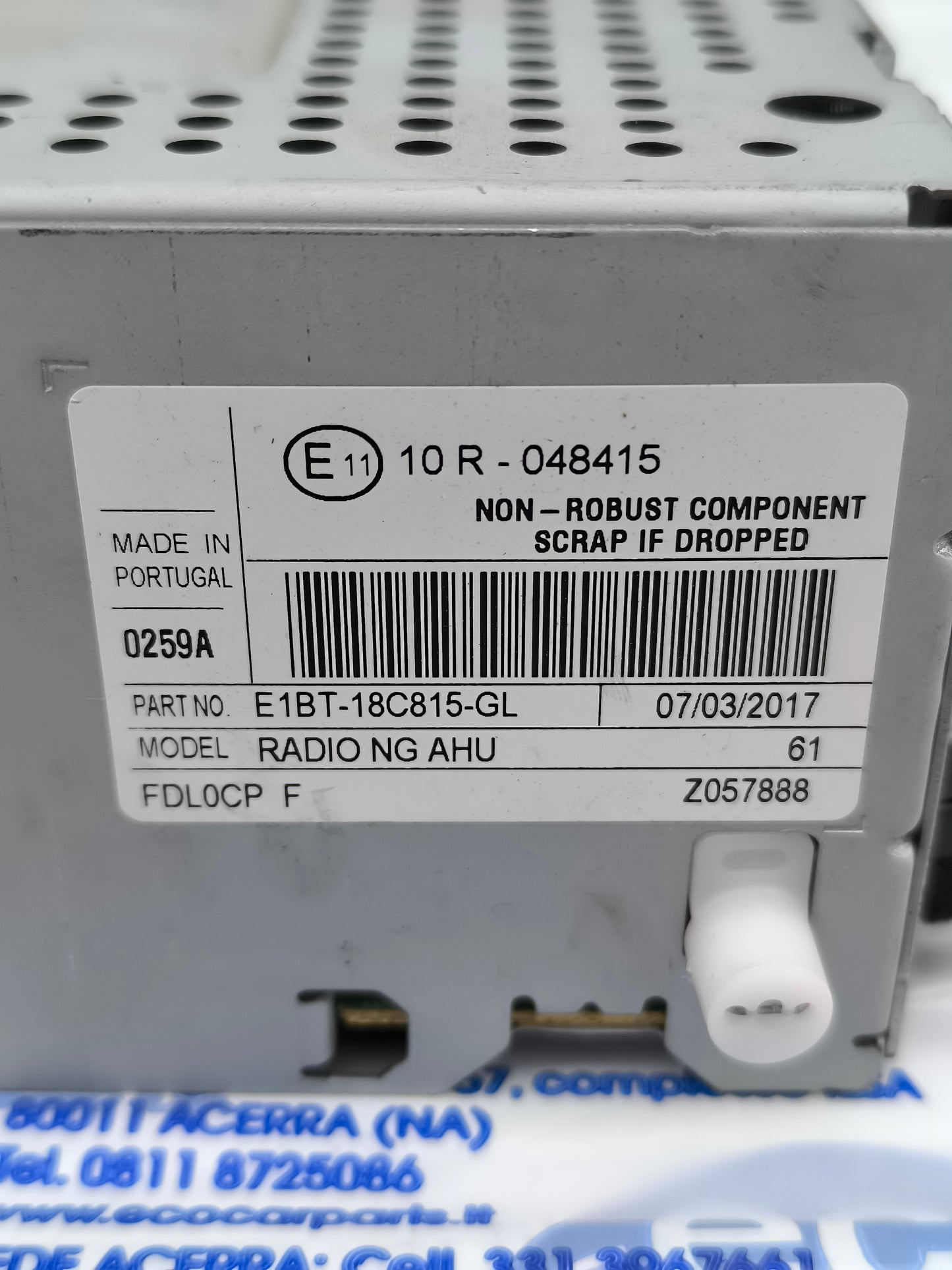 Autoradio completo Ford Fiesta 2015 Cod: e11-10R-048415 ecoAG6147