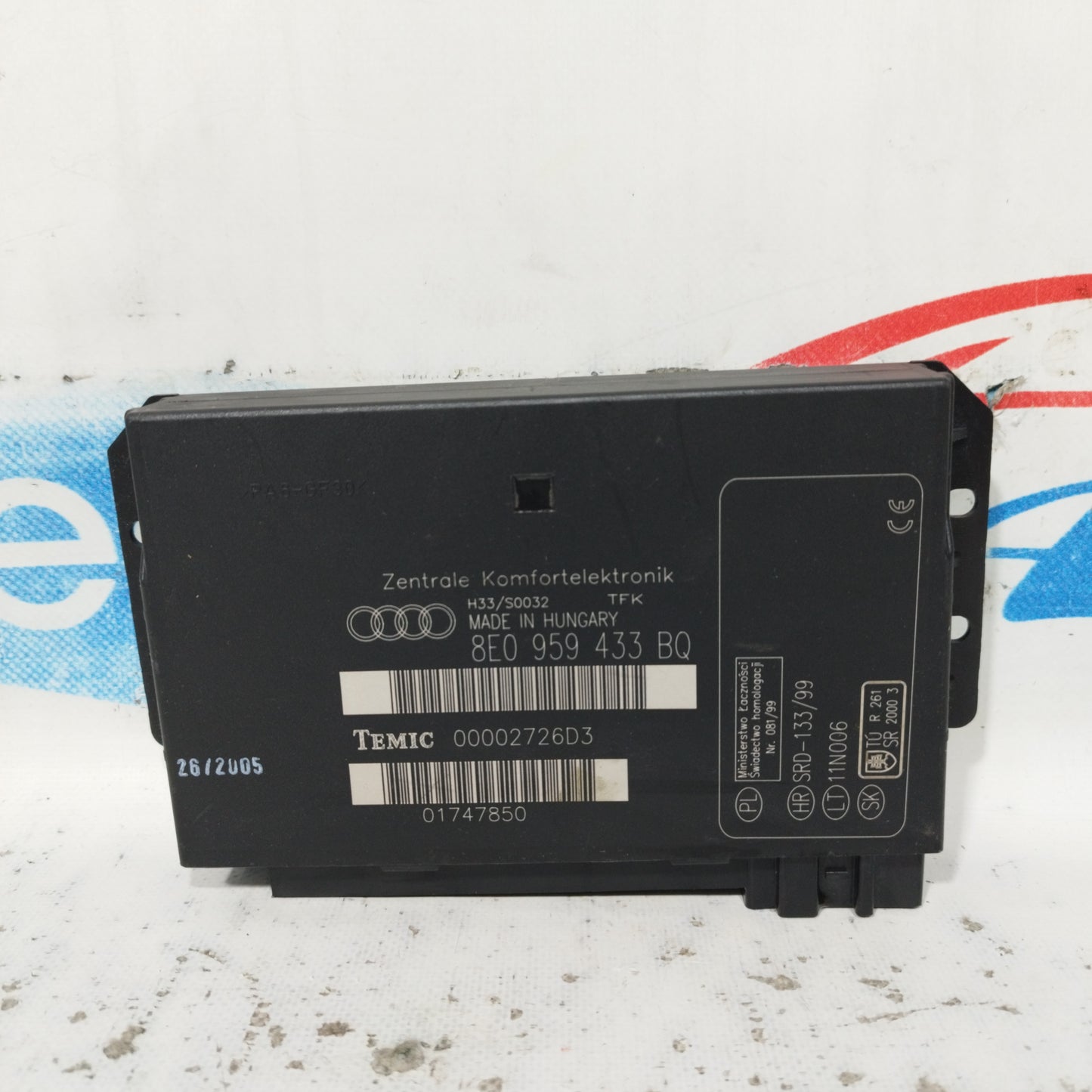 Centralina Comfort Audi A4 2.0 D 2005 cod: 8E0959433BQ ecoAC10294