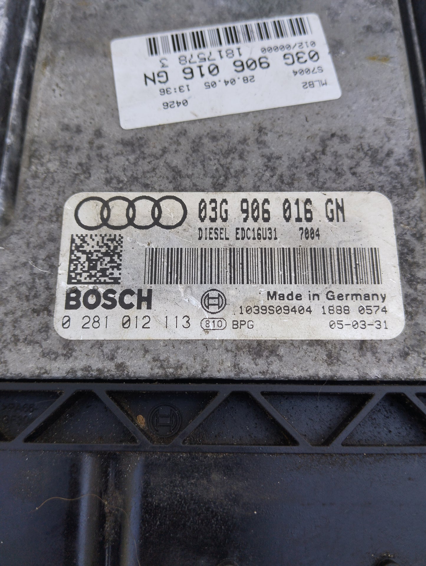 Centralina motore audi A4 b7 2005 2.0 TDI 140CV cod: 0281012113 ecoAG5228