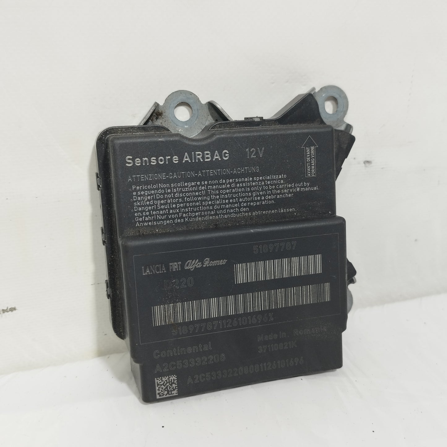 Centralina airbag Fiat Punto Evo 2013 Codice: 51897787 ecoAC11857