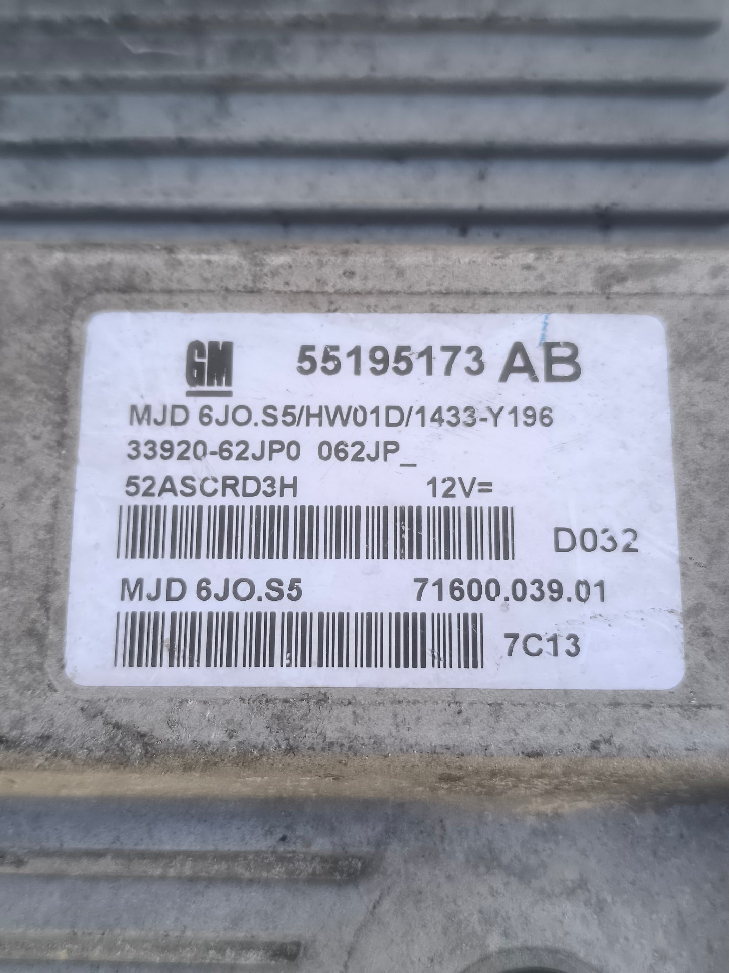 Centralina Motore Suzuki Swift 1.3 DDIS 2005 cod: 55195173AB ecoAG7800