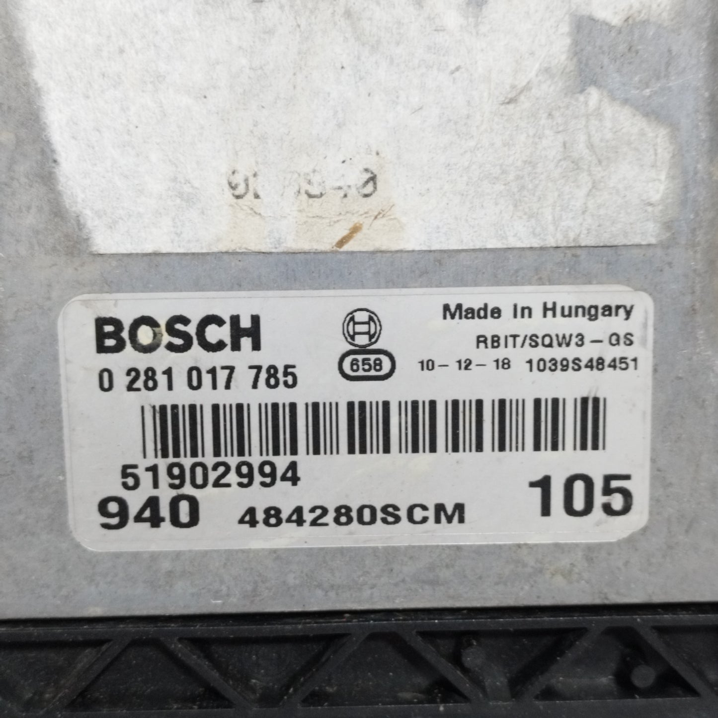 Engine control unit Alfa Romeo Giulietta 1.6 JTDM 2014 Code: 0281017785 ecoAC10687