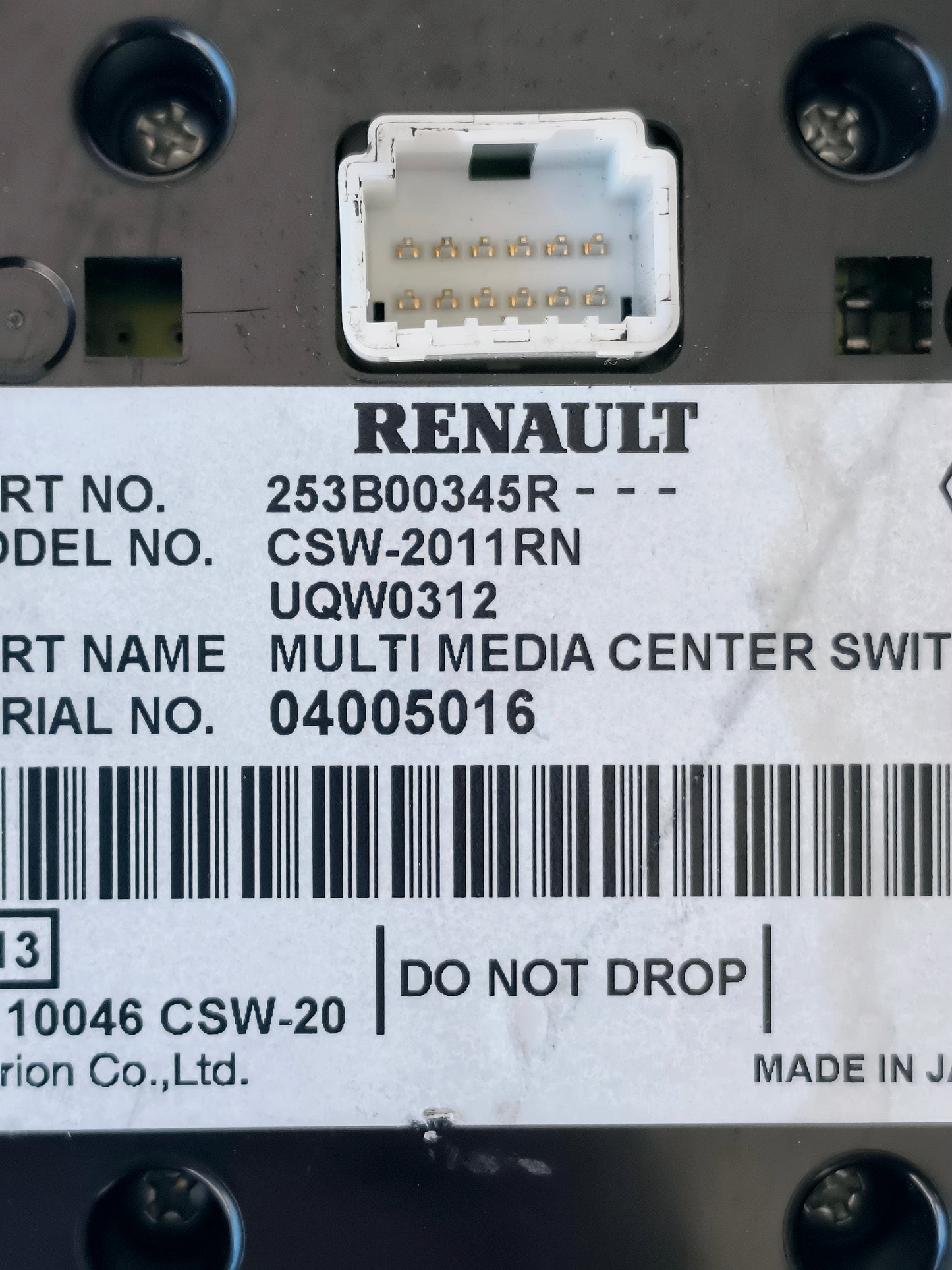 Pulsantiera comandi navigatore Renault Scenic 2011 cod: 253B00004R ecoAG6356
