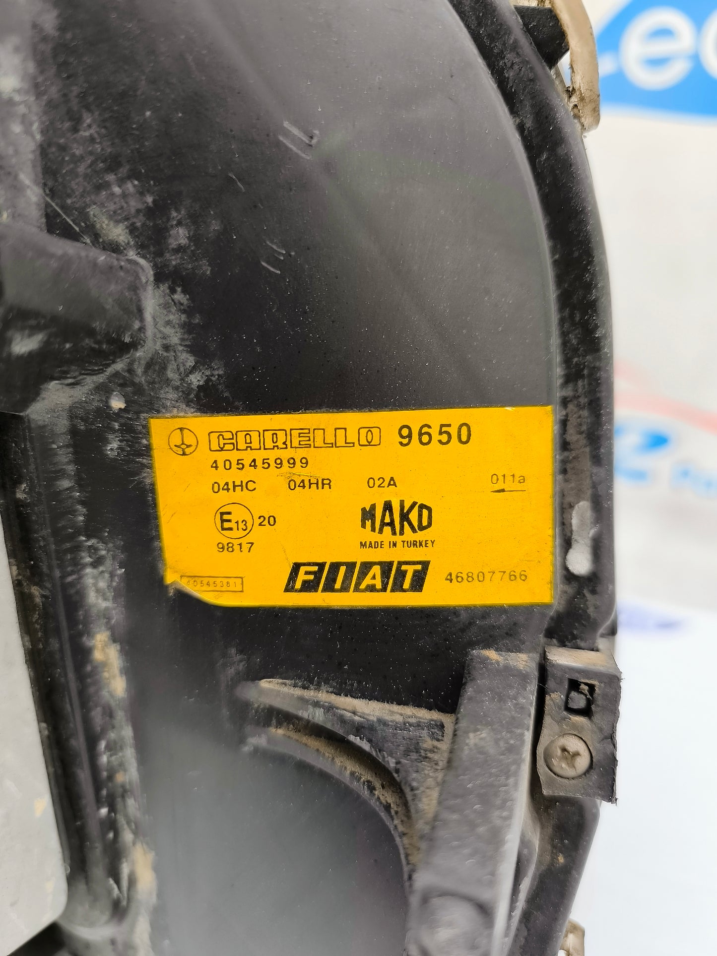 Fanale anteriore dx Fiat Doblò 2001 ecoAG5950