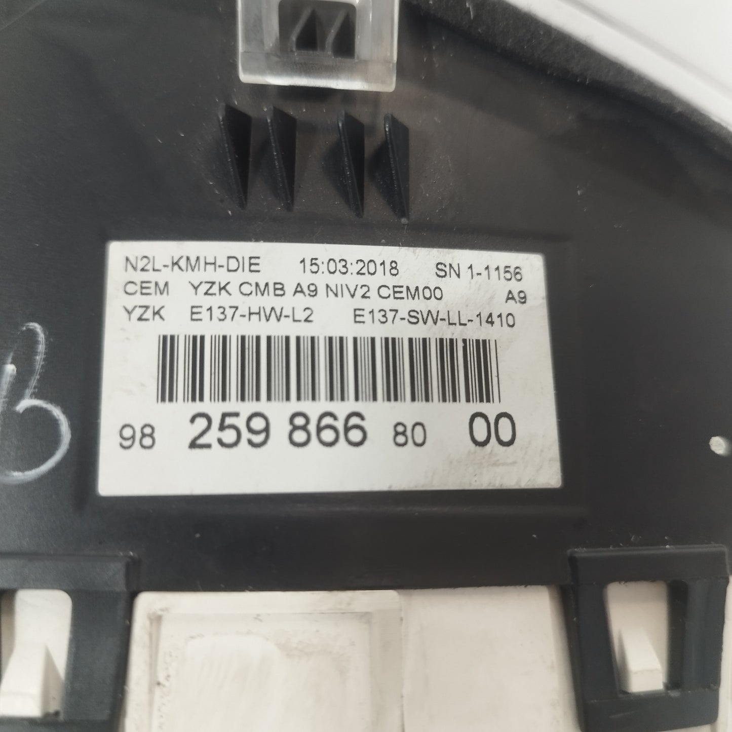 Quadro strumenti Peugeot 208 1.6 HDI 2018 Cod: 98259866 ecoAC13702