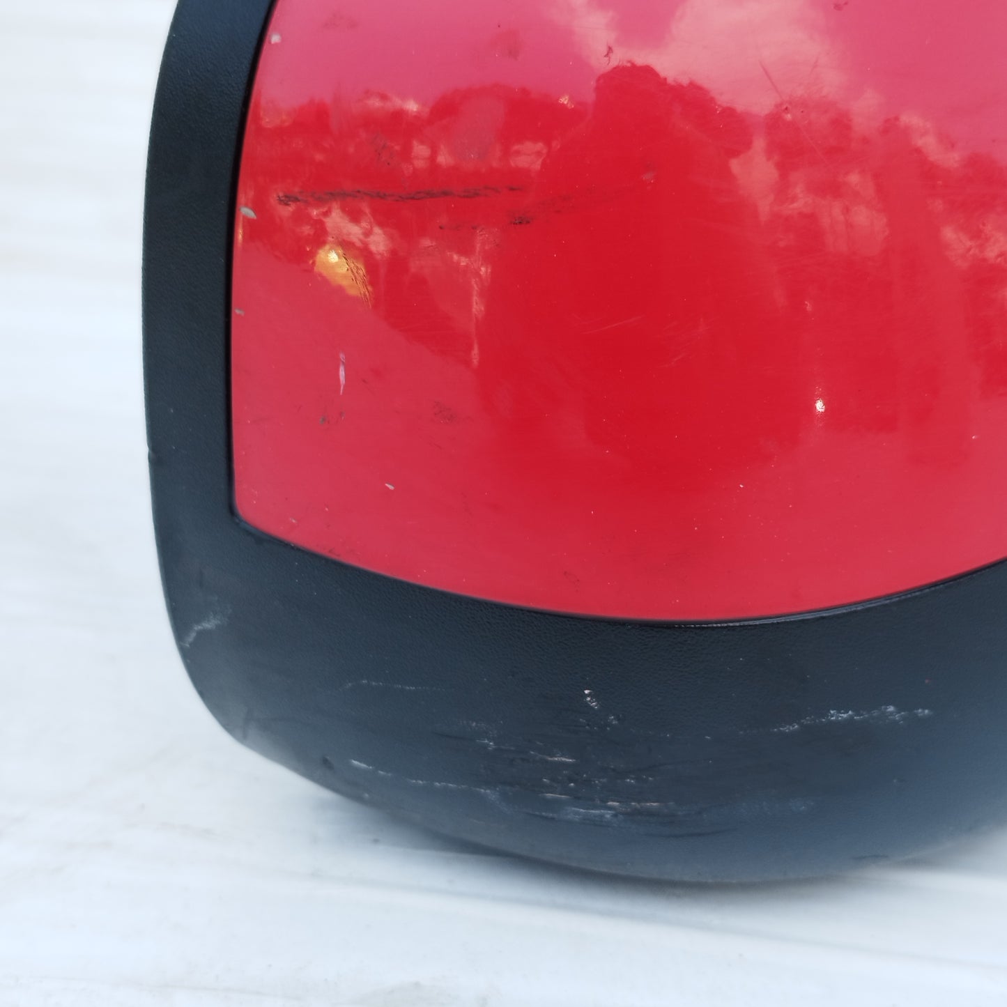 Specchietto manuale anteriore dx rosso Chevrolet Spark (m300) 2010-2015 ecoDM391