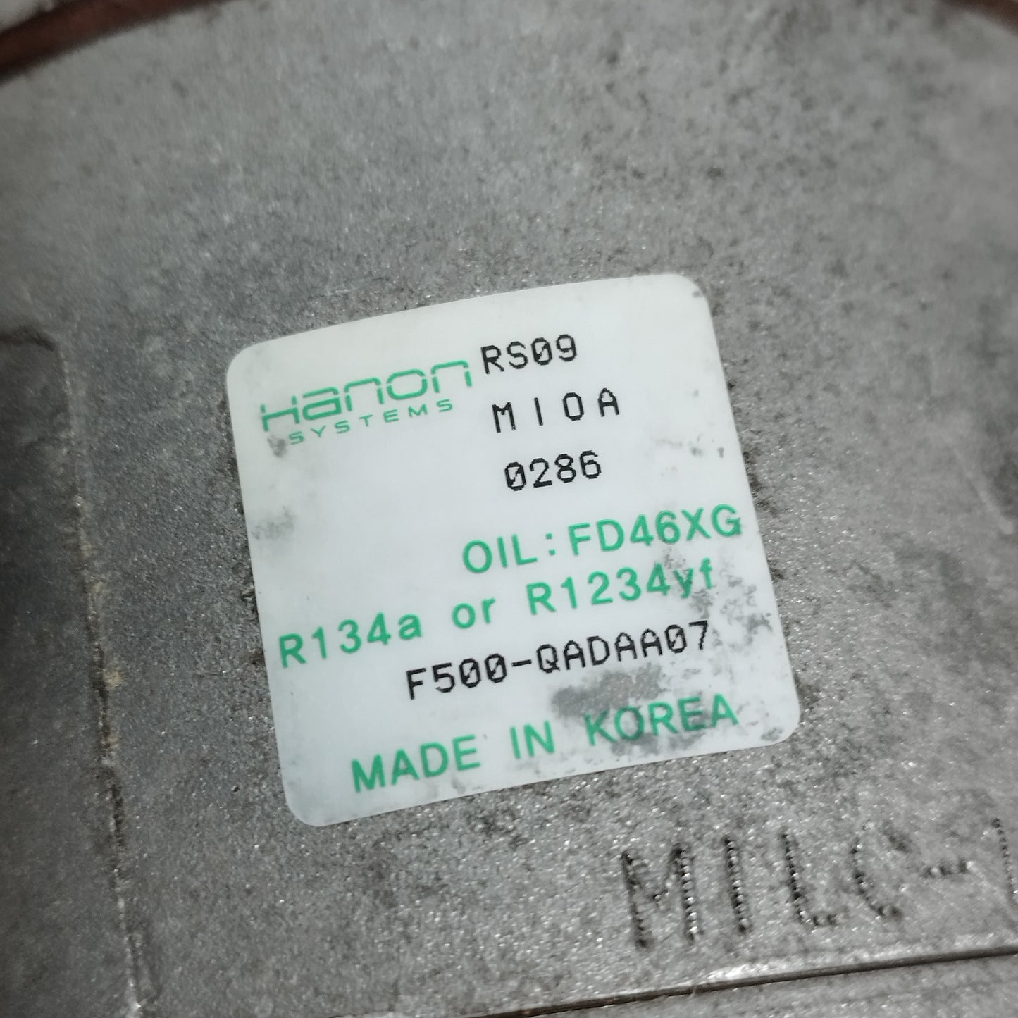 Compressore a / c Hyundai I10 / Kia Picanto 1.0 B 2014-2019 (1 pin) cod: f500-qadaa07 ecoAC15537