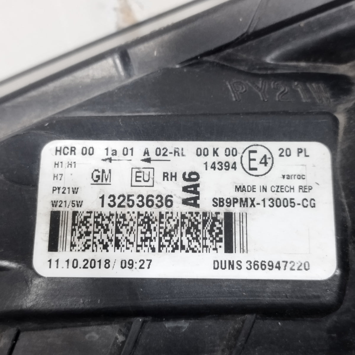 Fanale anteriore dx Opel Meriva B (S10) 2010-2013 cod: 13253636 ecoAC16808