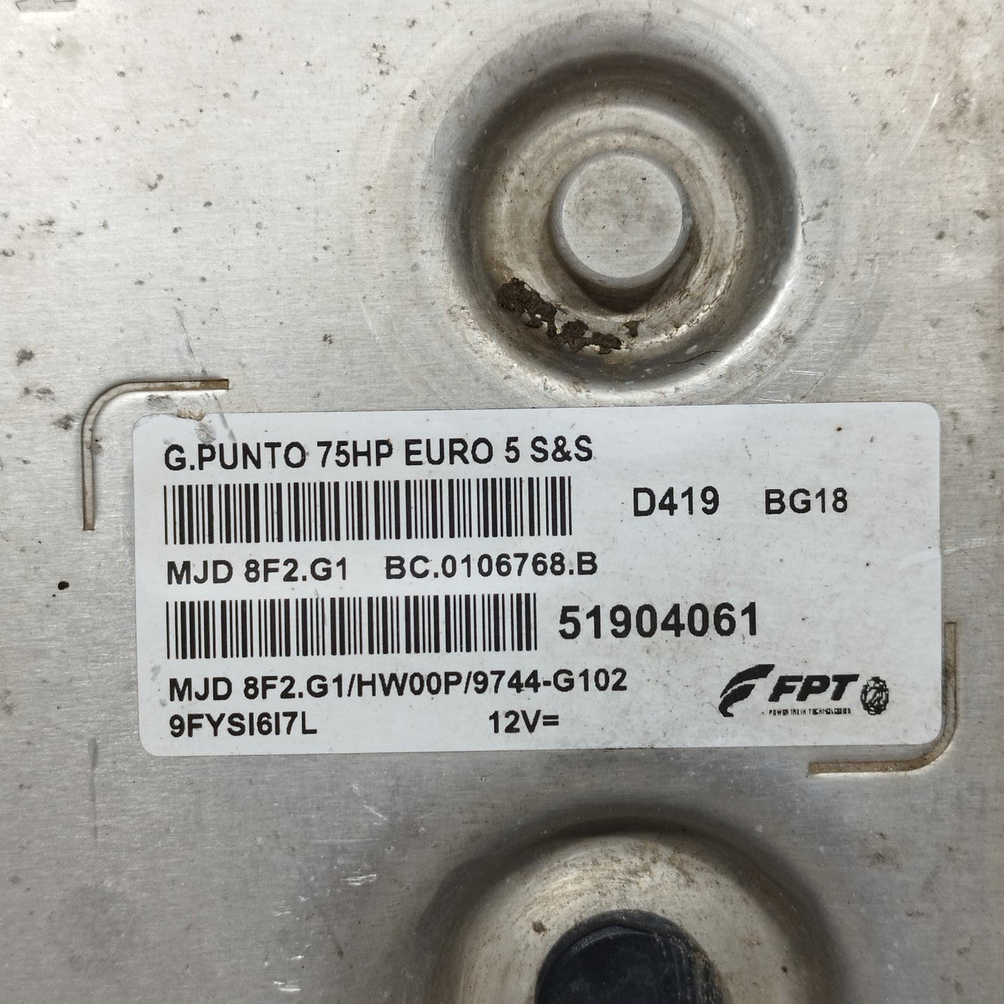 Centralina motore Fiat Punto Evo 1.3 Mtj 75Cv 2012 Cod: 51904061 ecoAC12248