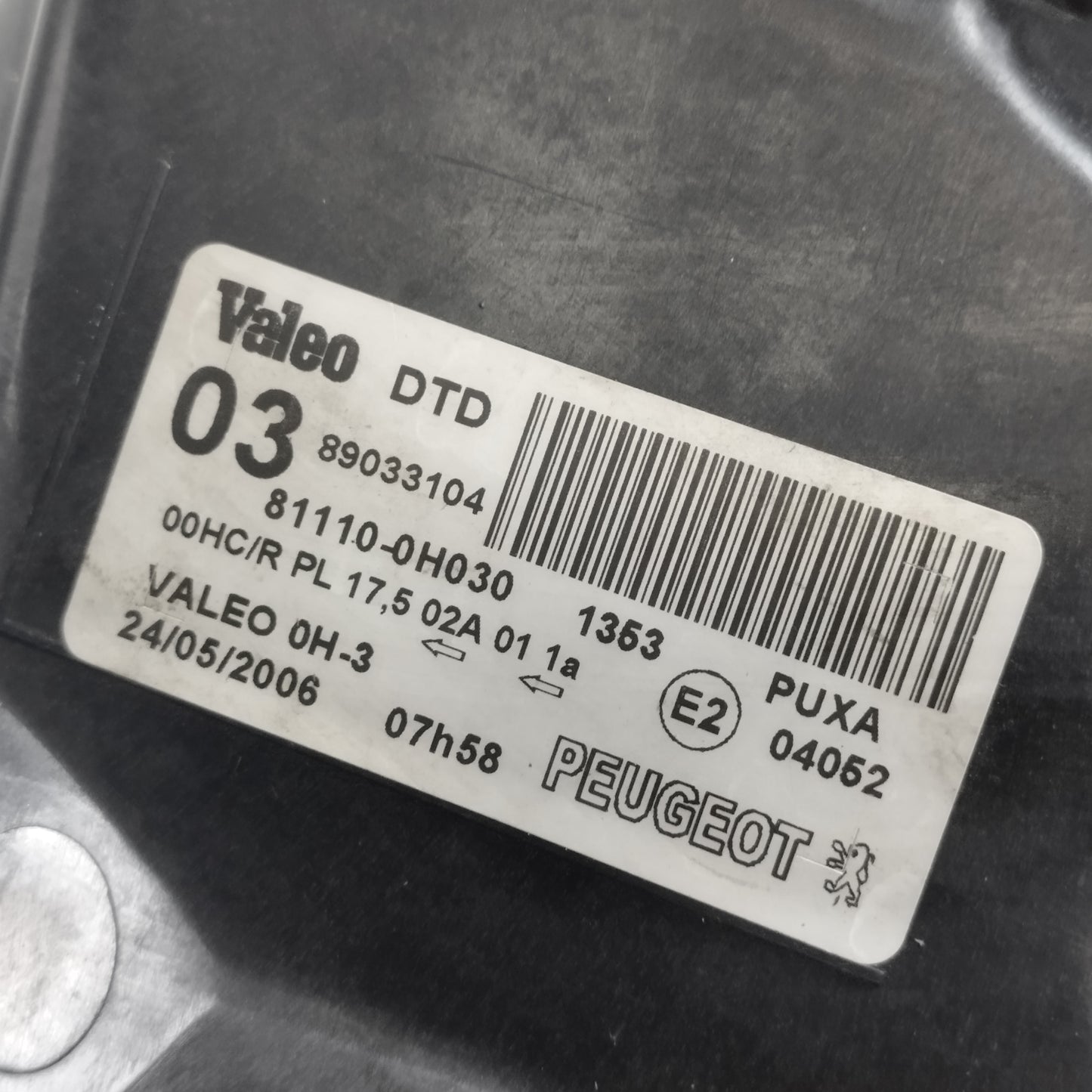 Fanale anteriore dx Peugeot 107 2007 Cod: 89033104 ecoAC15009