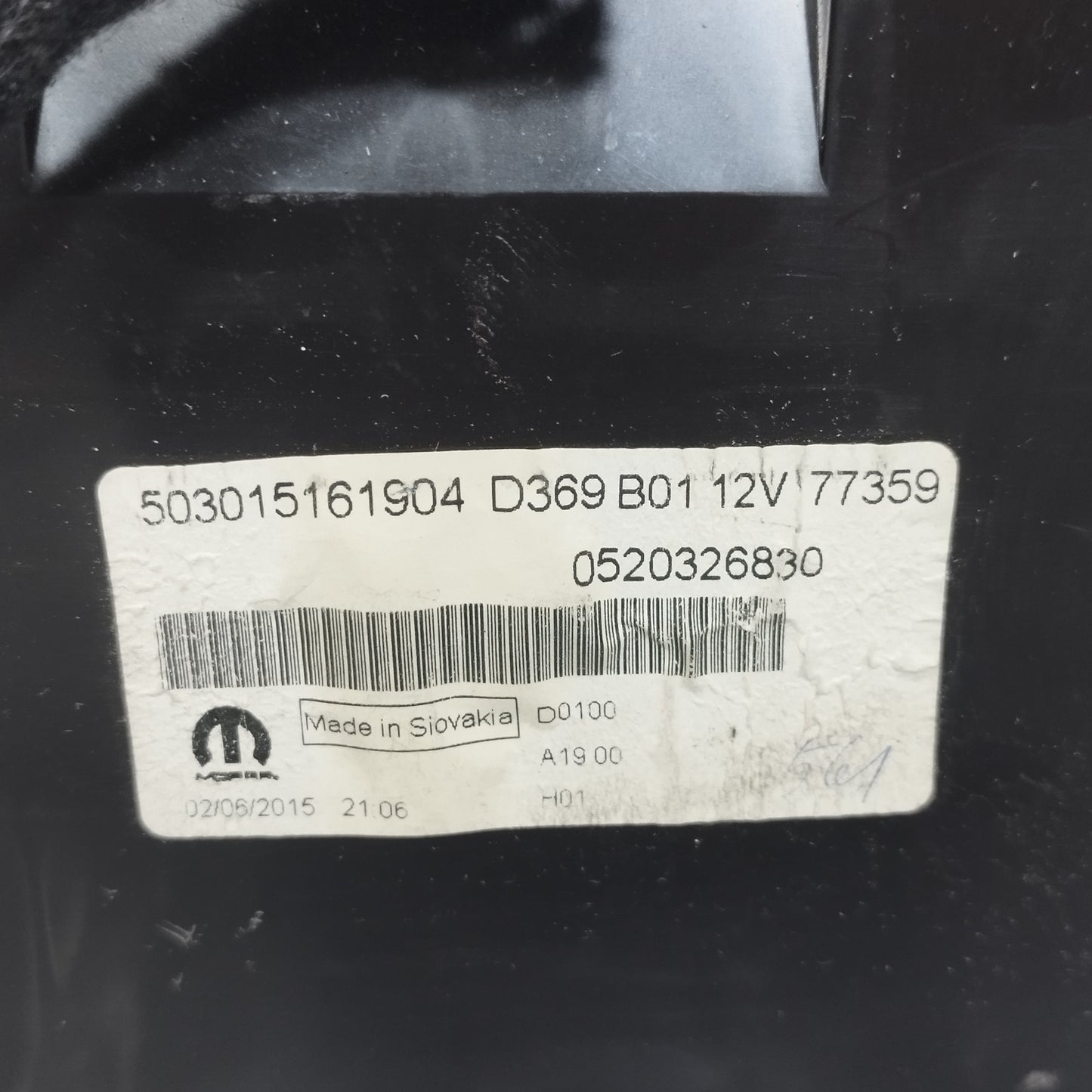 Quadro strumenti Fiat Doblo 1.4 B 2015-2022 cod: 0520326830 / 503015161904 ecoAC15578