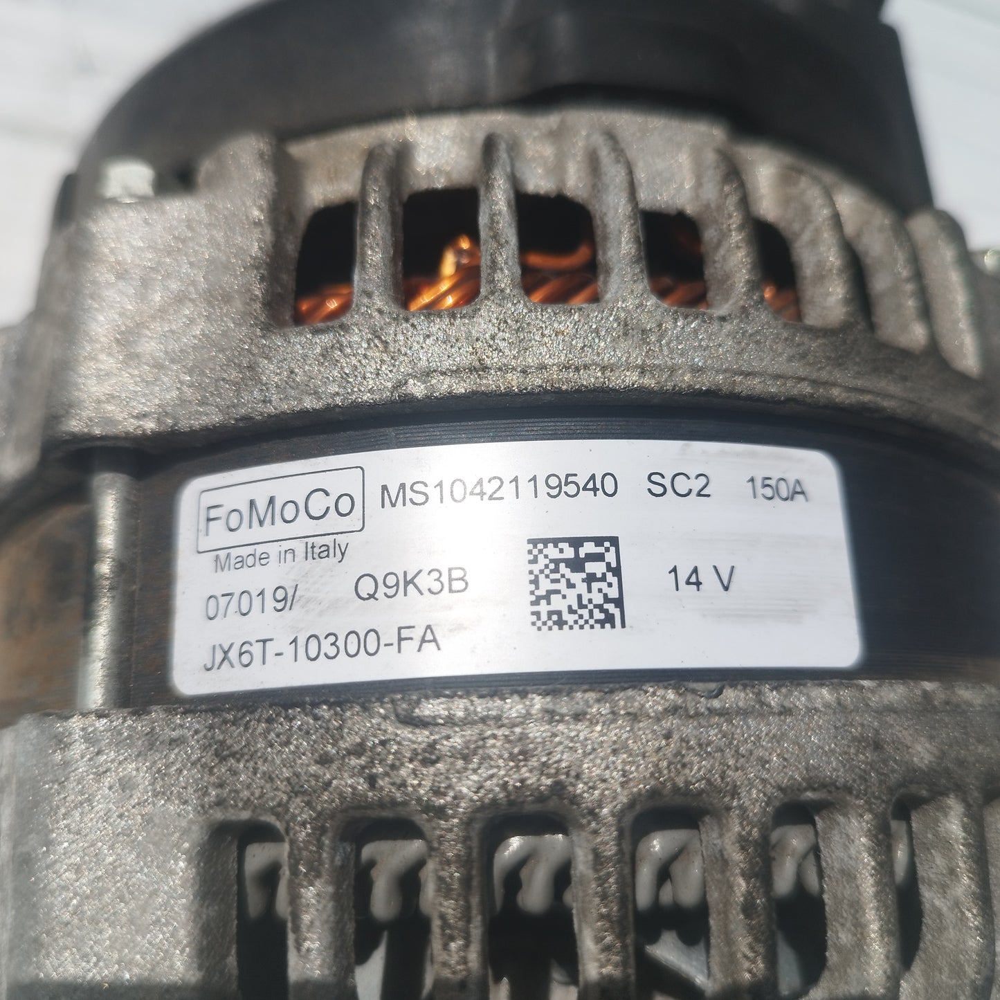 Alternatore Ford Focus IV 1.0 / 1.5 Ecoboost 3 cilindri 150A 2018-2025 1 pin cod: JX6T-10300-FA ecoAC15704