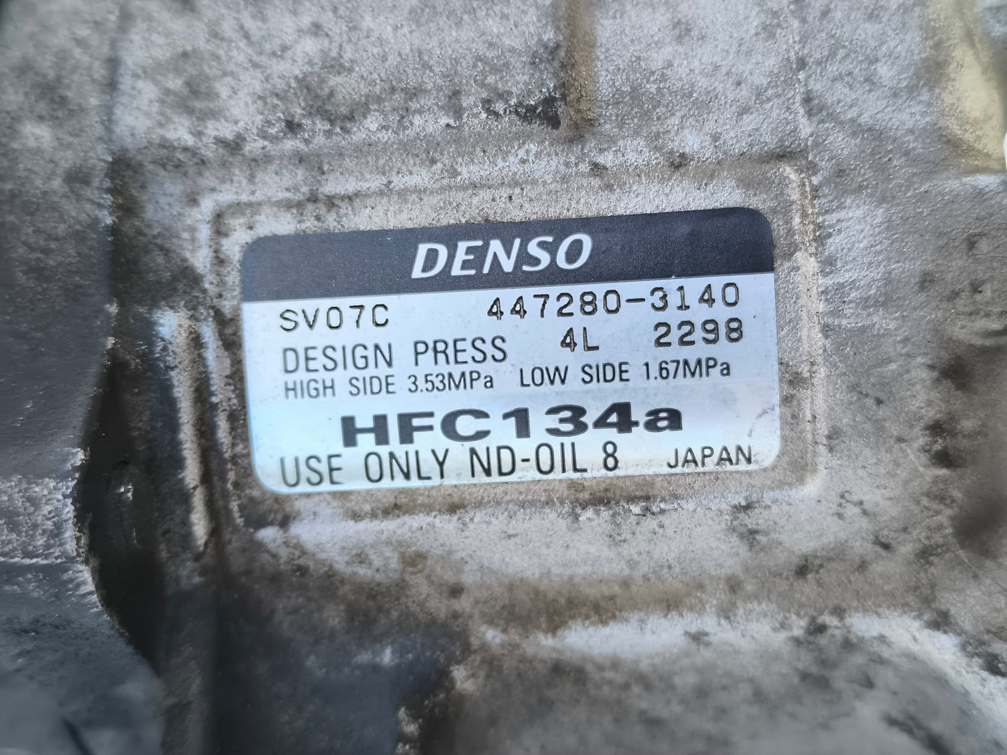 Compressore a / c Daihatsu Terios 1.3 B anno 2006-2017 cod: 447280-3140 ecoAG8107