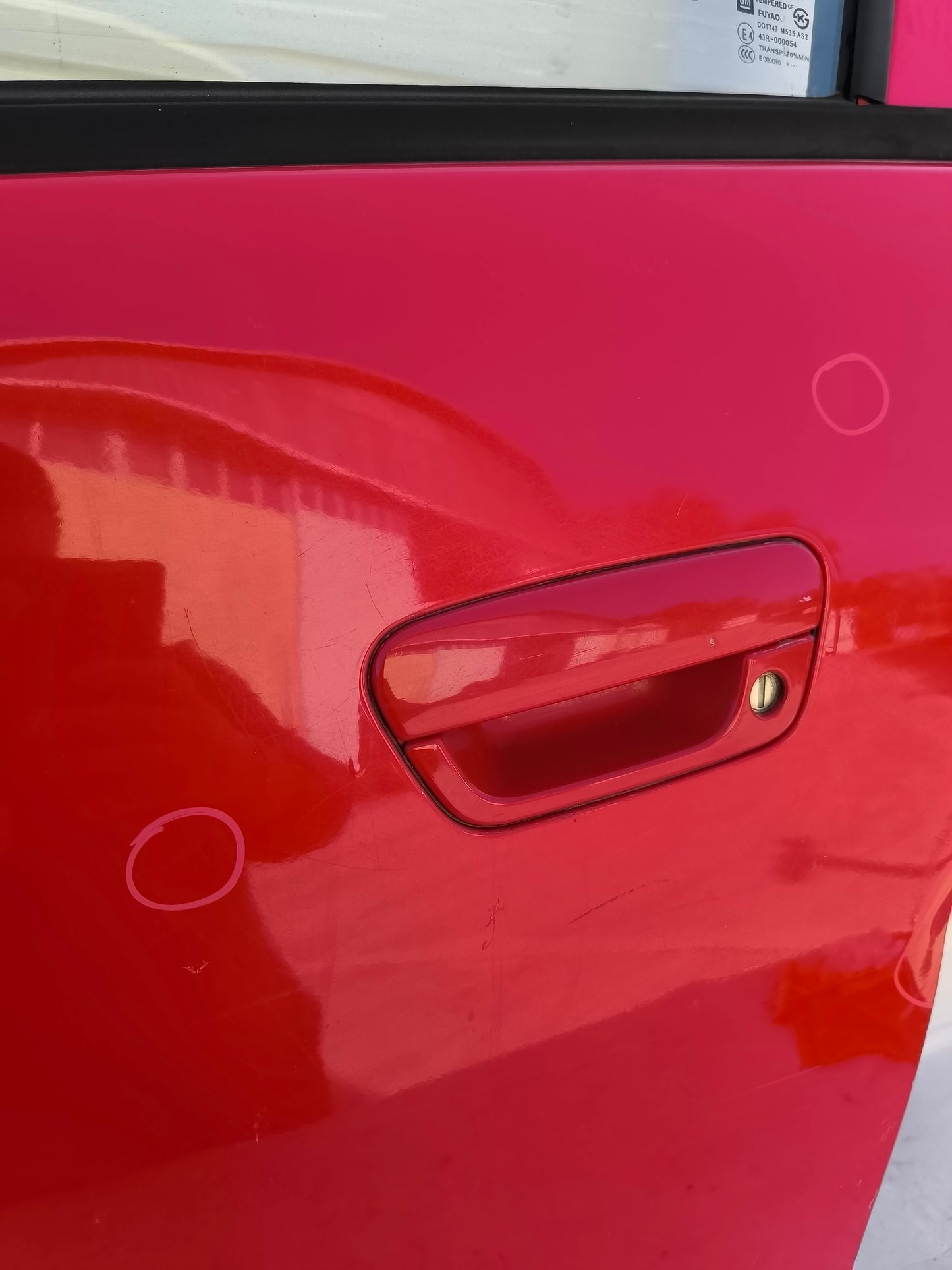 Sportello anteriore sx rosso Chevrolet Spark (m300) anno 2009-2015 ecoAG7951