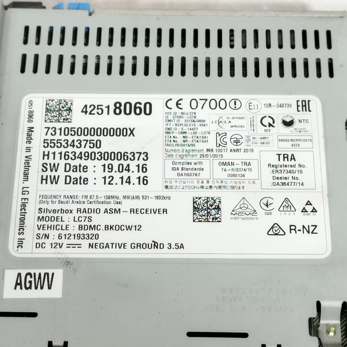 Autoradio navigatore Opel Corsa E (X15) 2014-2019 cod: 555343750 ecoAC17100