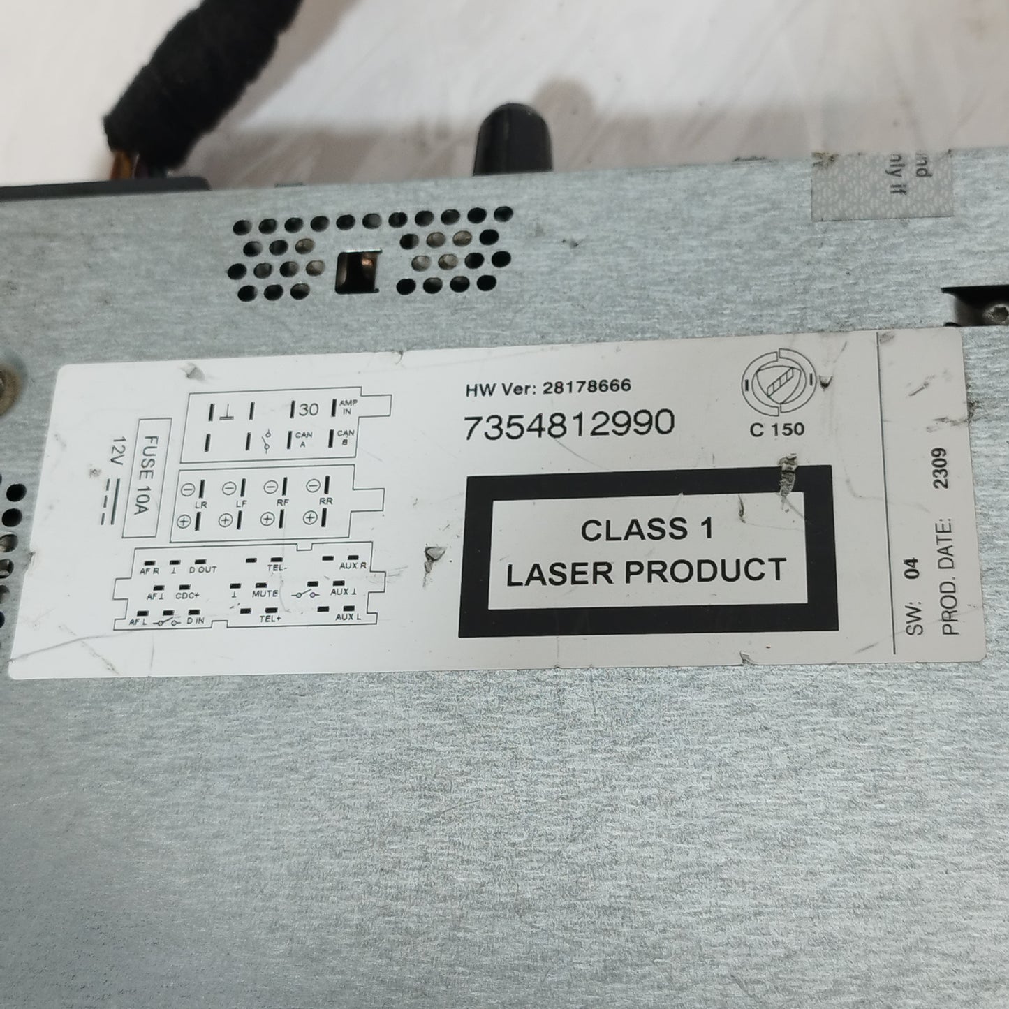 Autoradio Fiat Grande Punto 2007 Cod: 7354812990 ecoAC12937