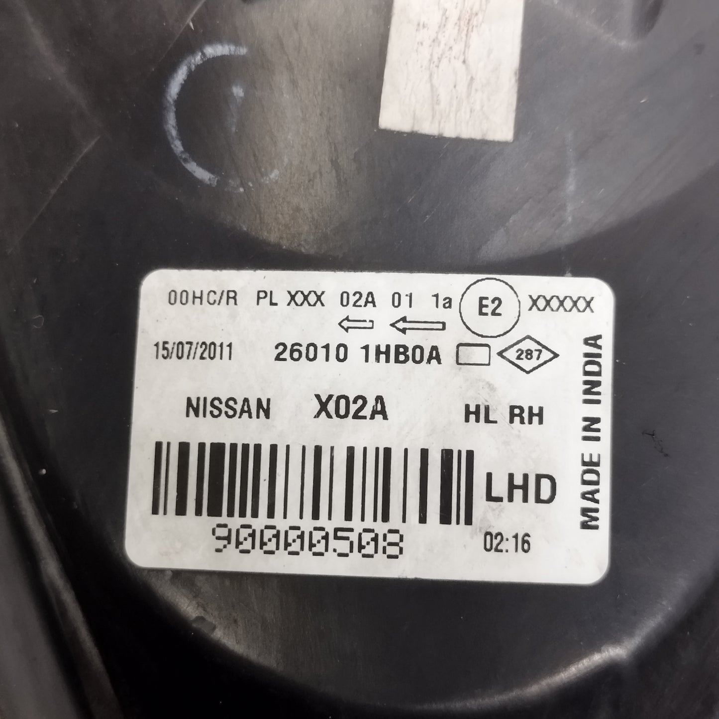 Fanale anteriore dx Nissan Micra K13 2010-2013 cod: 260101hb0a ecoAC16551