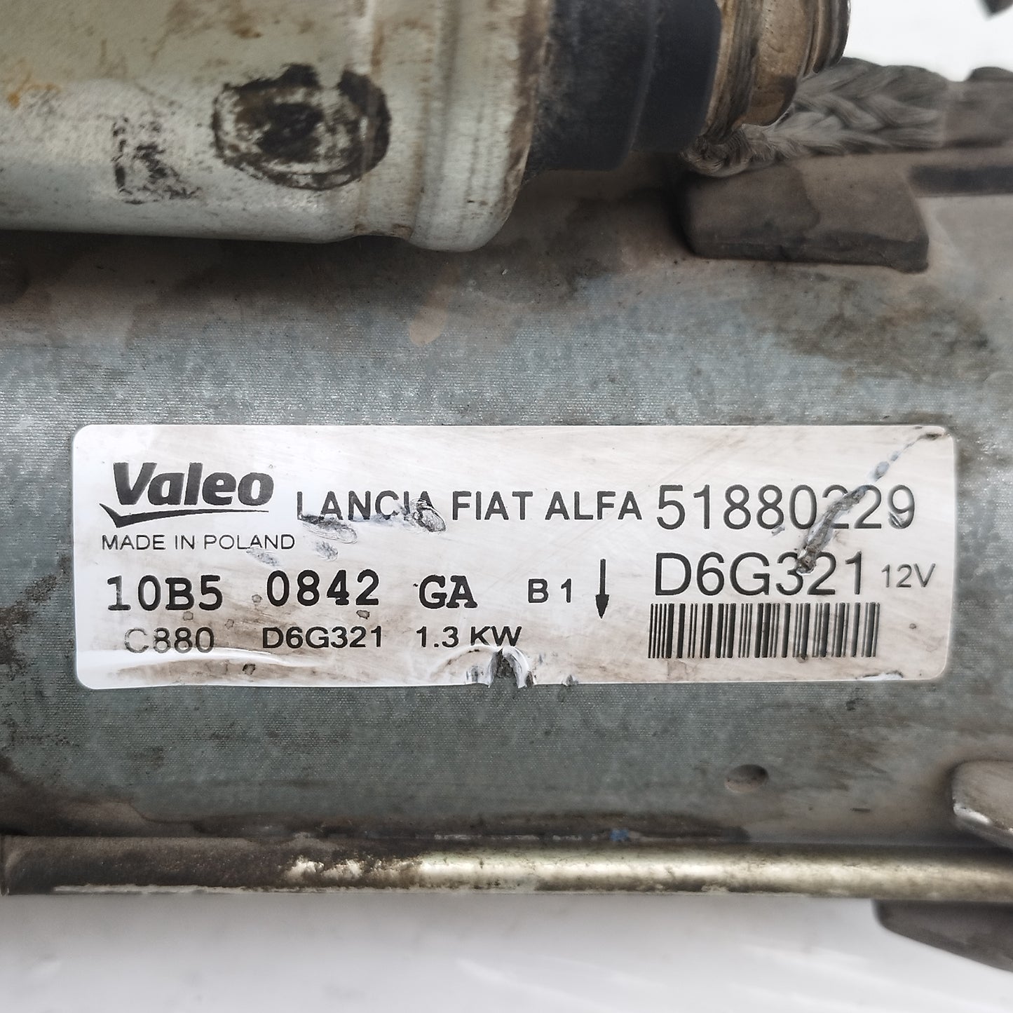 Motorino avviamento Fiat Grande Punto 1.3 MTJ 2001-2018 VALEO cod: 51880229 ecoAC16088