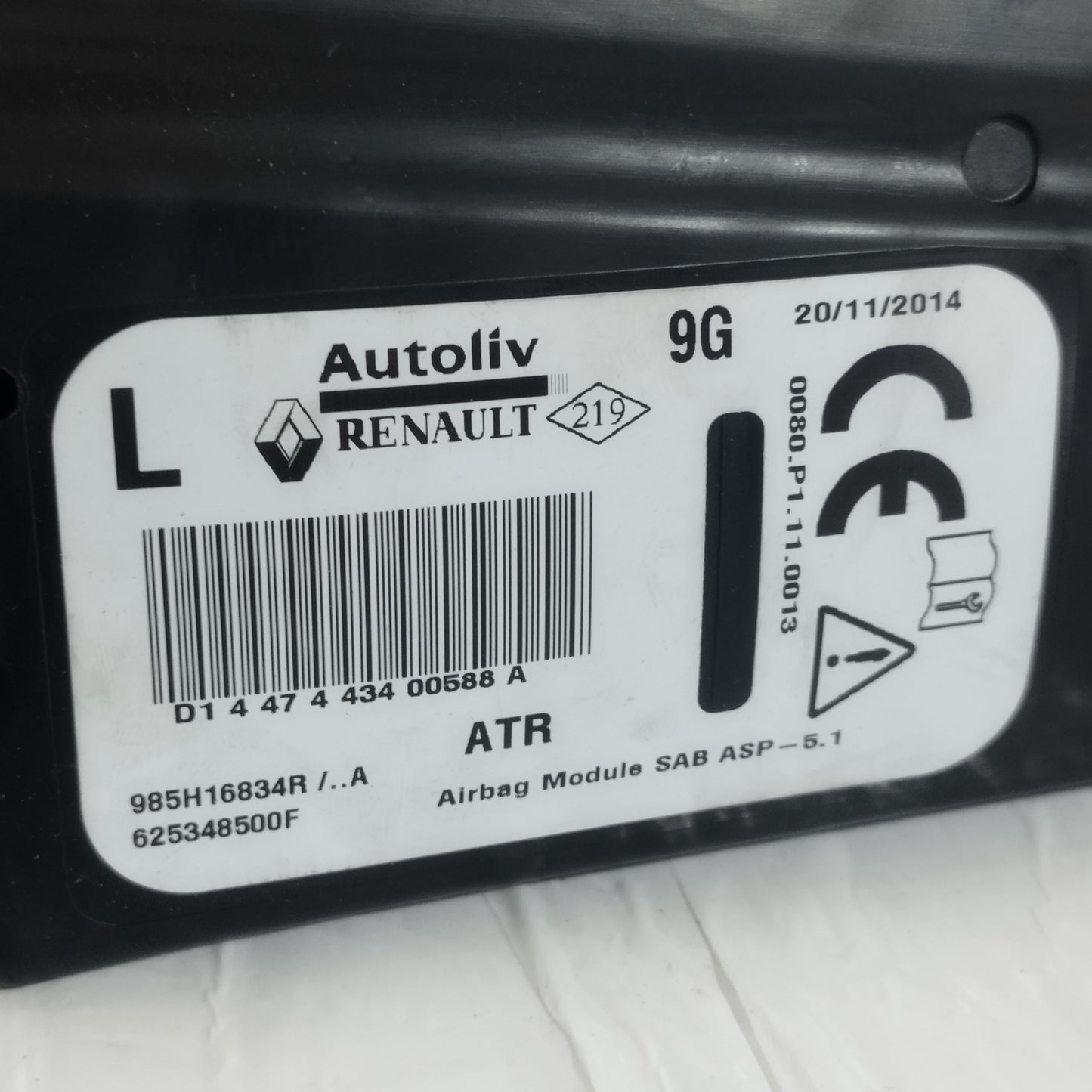 Airbag sedilie anteriore sx Renault Clio IV (X98) 2014-2019 cod: 985H1684R ecoAC16536