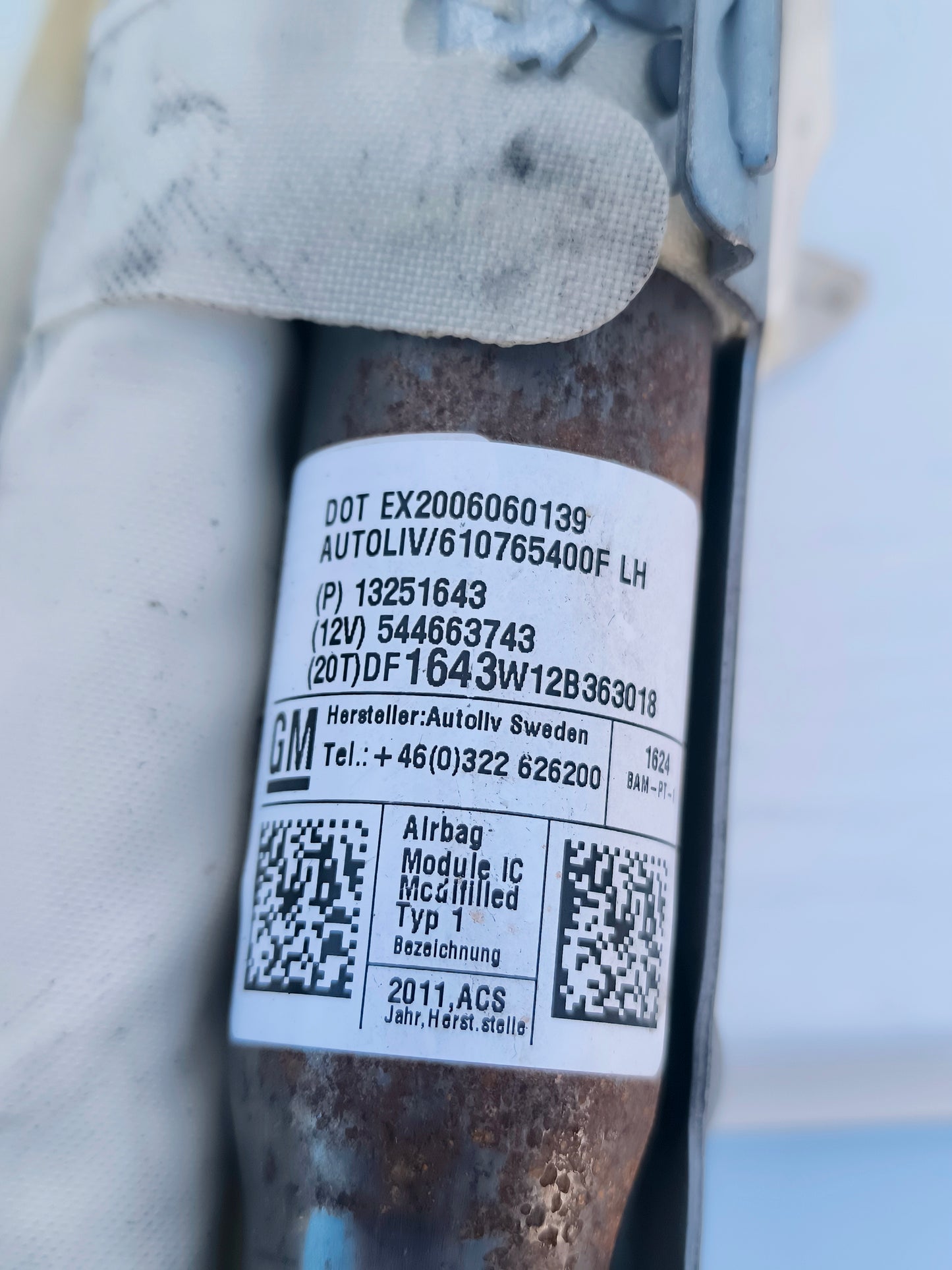 Side curtain airbag left Chevrolet Orlando 2015 Cod. 13251643 ecoAG6499