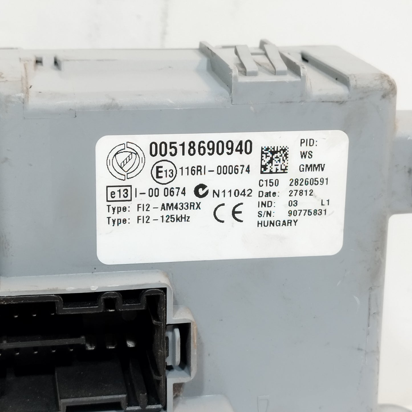 Kit accensione Fiat Punto Evo 1.4B/M 2011 Cod: IAW5SF8.P2 ecoAC13251