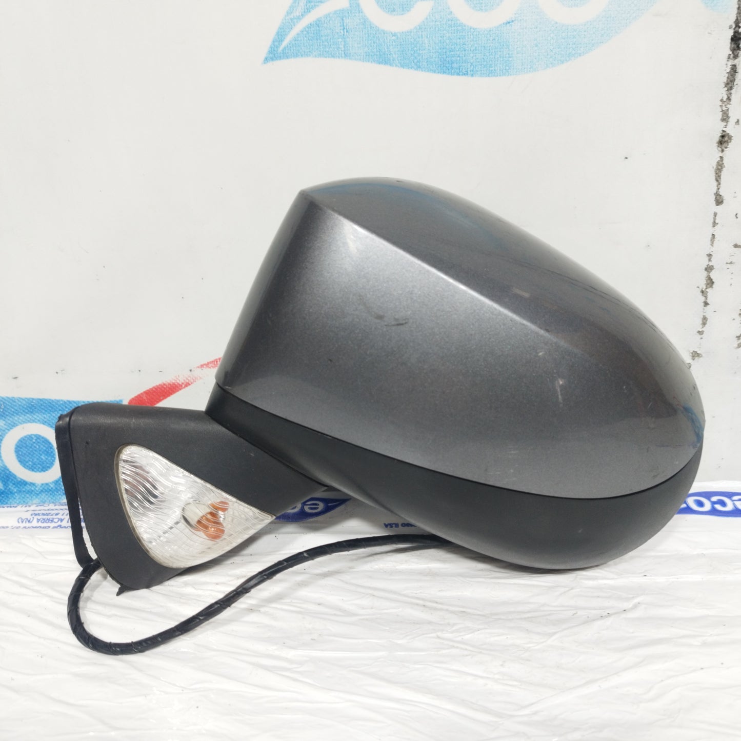 Dunkelgrauer elektrischer Außenspiegel vorne links für Renault Modus 2008, 7-adrig, ecoAC10779