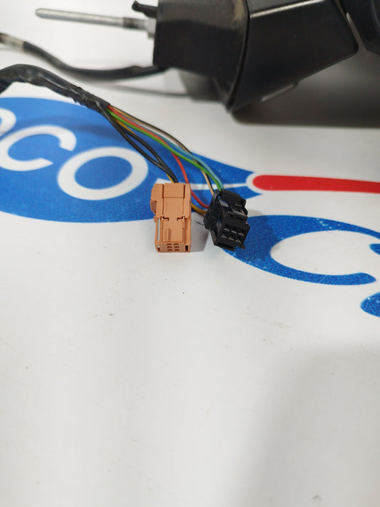 Dunkelgrauer elektrischer Außenspiegel rechts für Citroën C3, Baujahr 2012, 2-polig, 7-adrig, ecoAC303