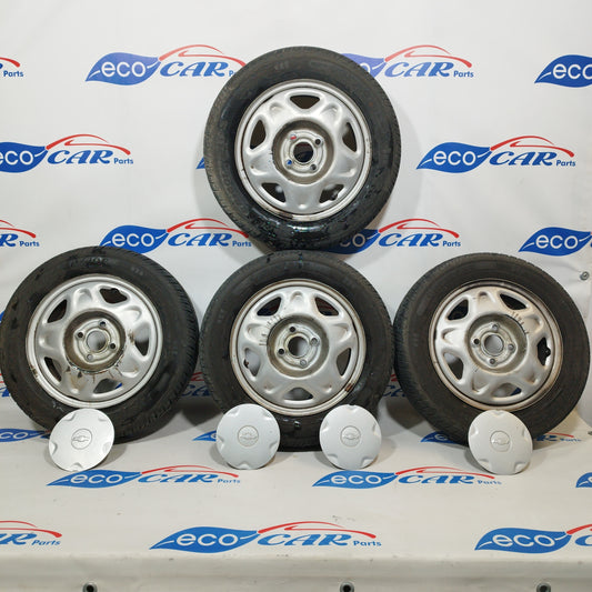 14 inch iron rims complete with Chevrolet Spark 2011 ecoAC637 tyres