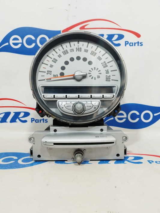 Quadro strumenti completo di autoradio cd Mini Cooper r56 2010 codice: 6977077 ecoAC819