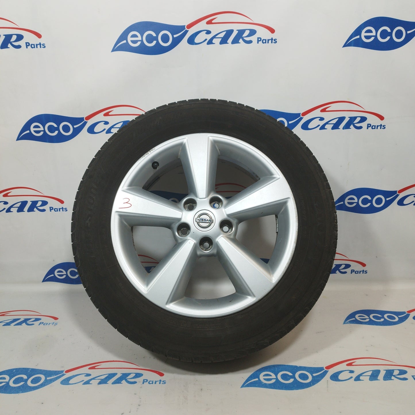 Cerchi in lega con gomme Bridgestone 215/60r17 al 60% Nissan Qashqai 2008 codice jd110mb55 ecoAC1148