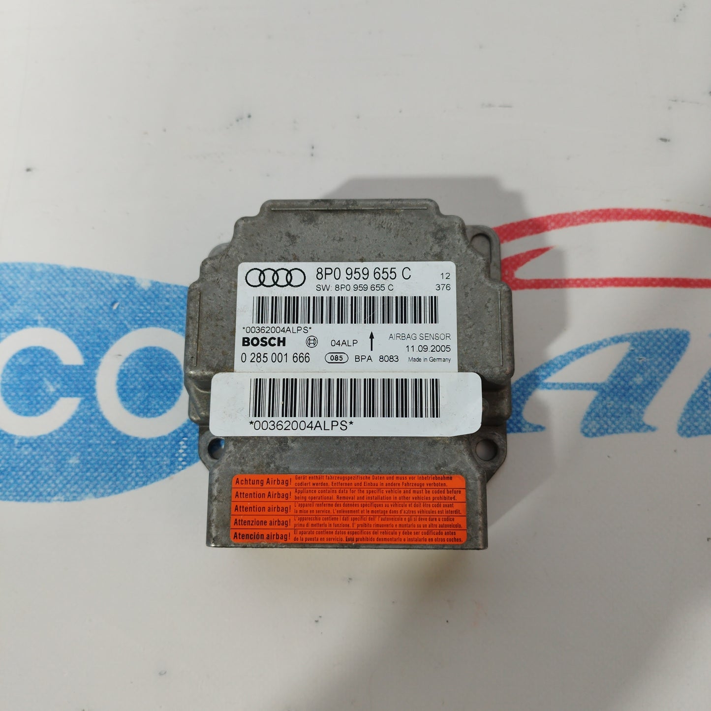 Centralina airbag Audi A3 Sportback 2007 codice 8p0959655c ecoAC1538