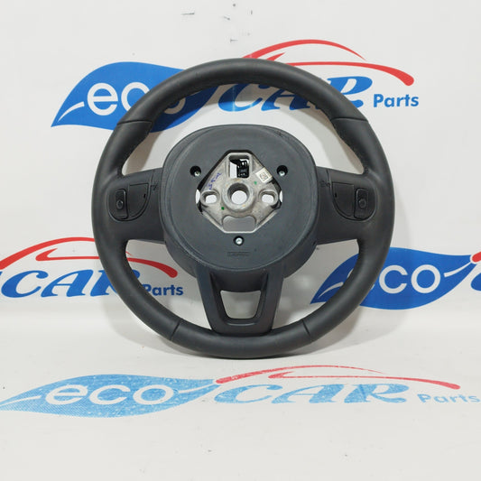 Leather steering wheel with fiat type 2017 controls with adaptive cruise control cod. 07357015410 ecoAC1675