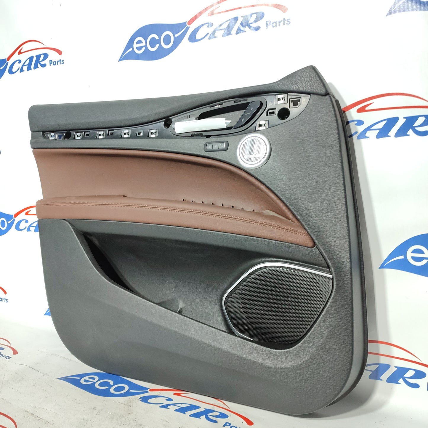 Pannello interno anteriore sx tessuto pelle marrone Alfa Romeo Stelvio ecoAG1074